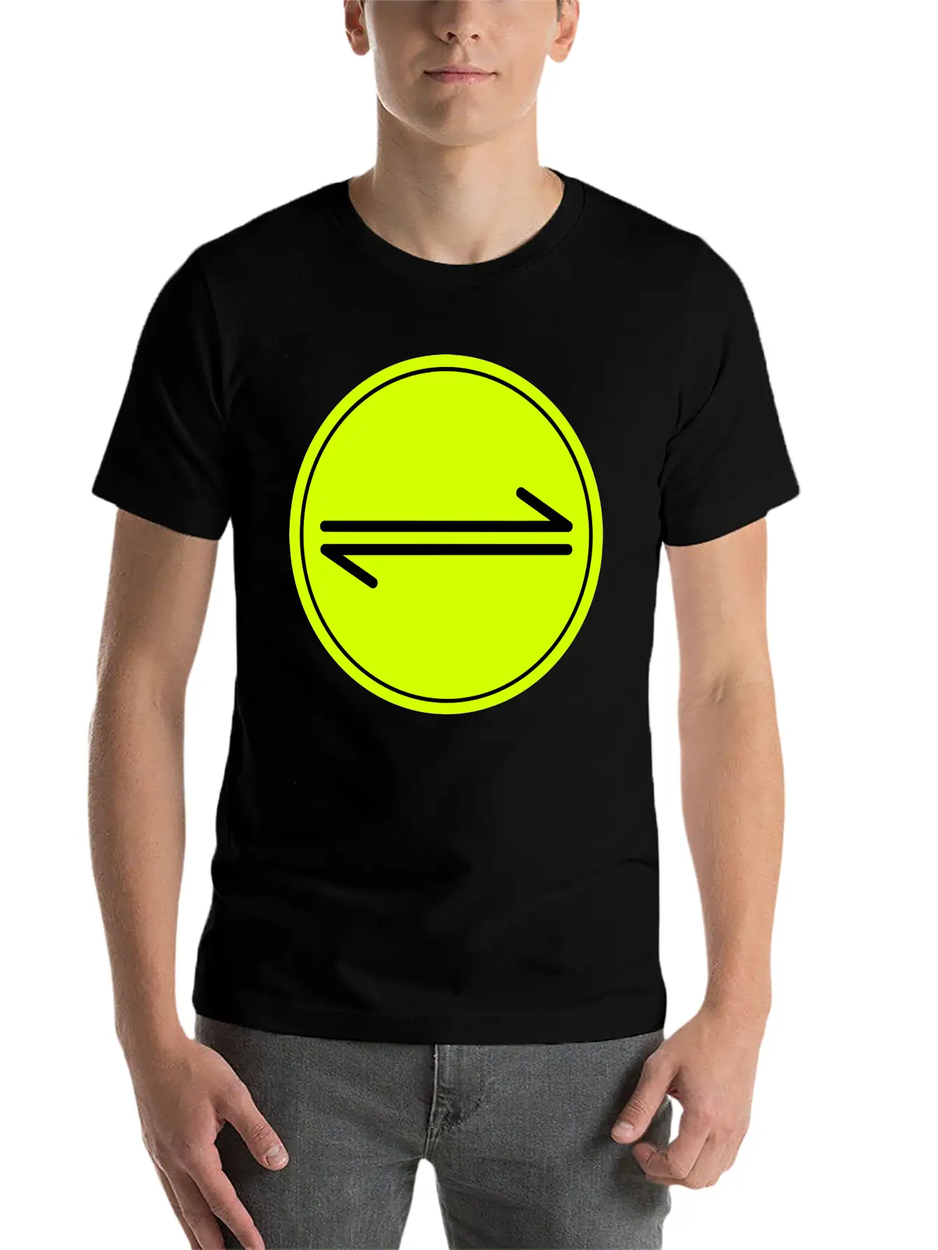 Equilibrium Symbol Vectorized Basic Graphic T-Shirt – Daily Comfort In Soft Cotton