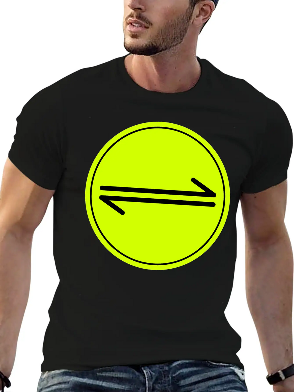Equilibrium Symbol Vectorized Basic Graphic T-Shirt – Daily Comfort In Soft Cotton