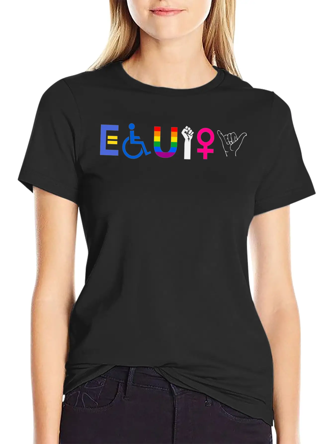 EQUITY Equal Rights LGBTQ Ally Unity Pride Fe 1752 Classic Cotton Tee – Unisex Comfort For Any Season