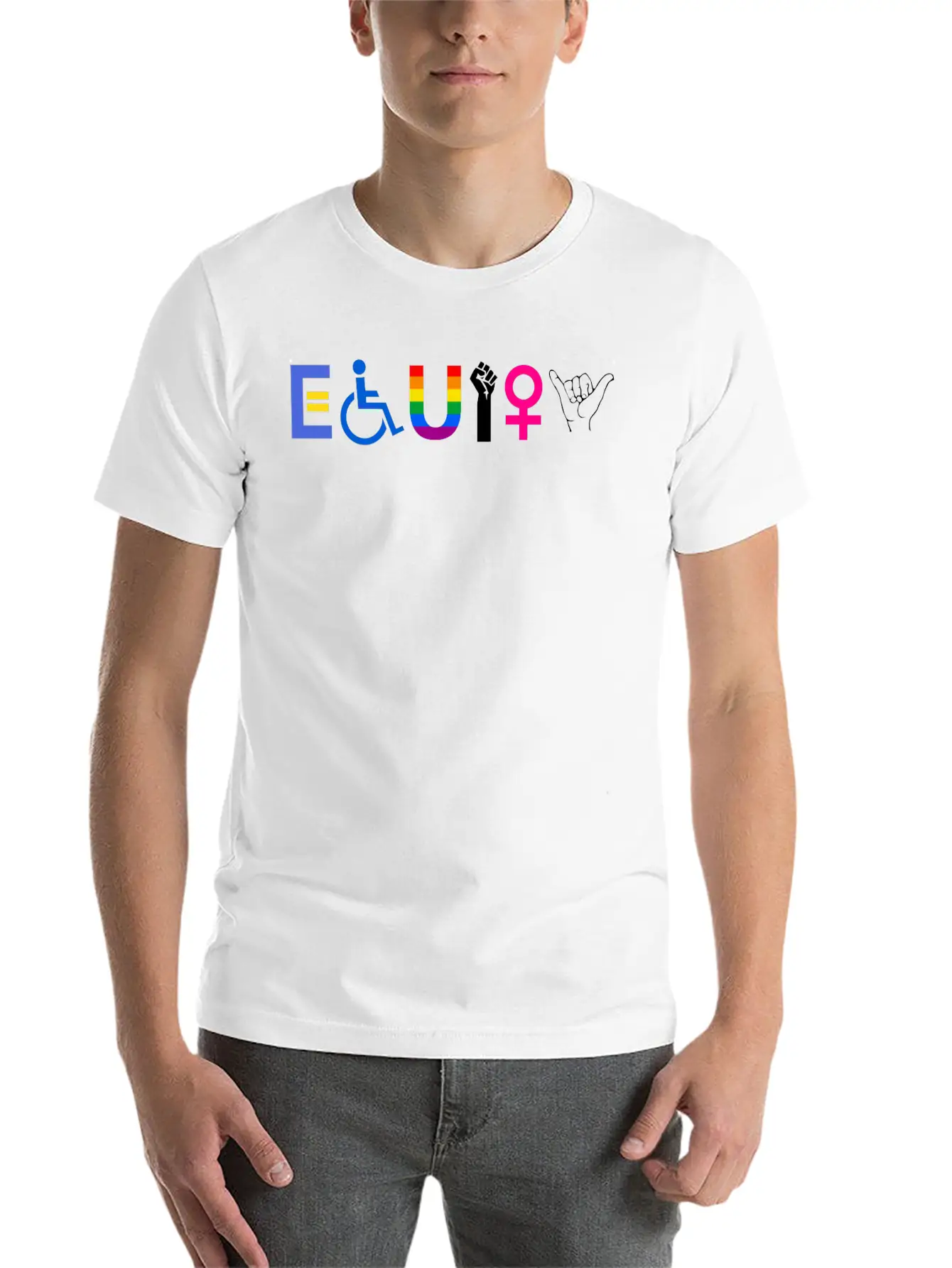 EQUITY Equal Rights LGBTQ Ally Unity Pride Fe 1752 Classic Cotton Tee – Unisex Comfort For Any Season