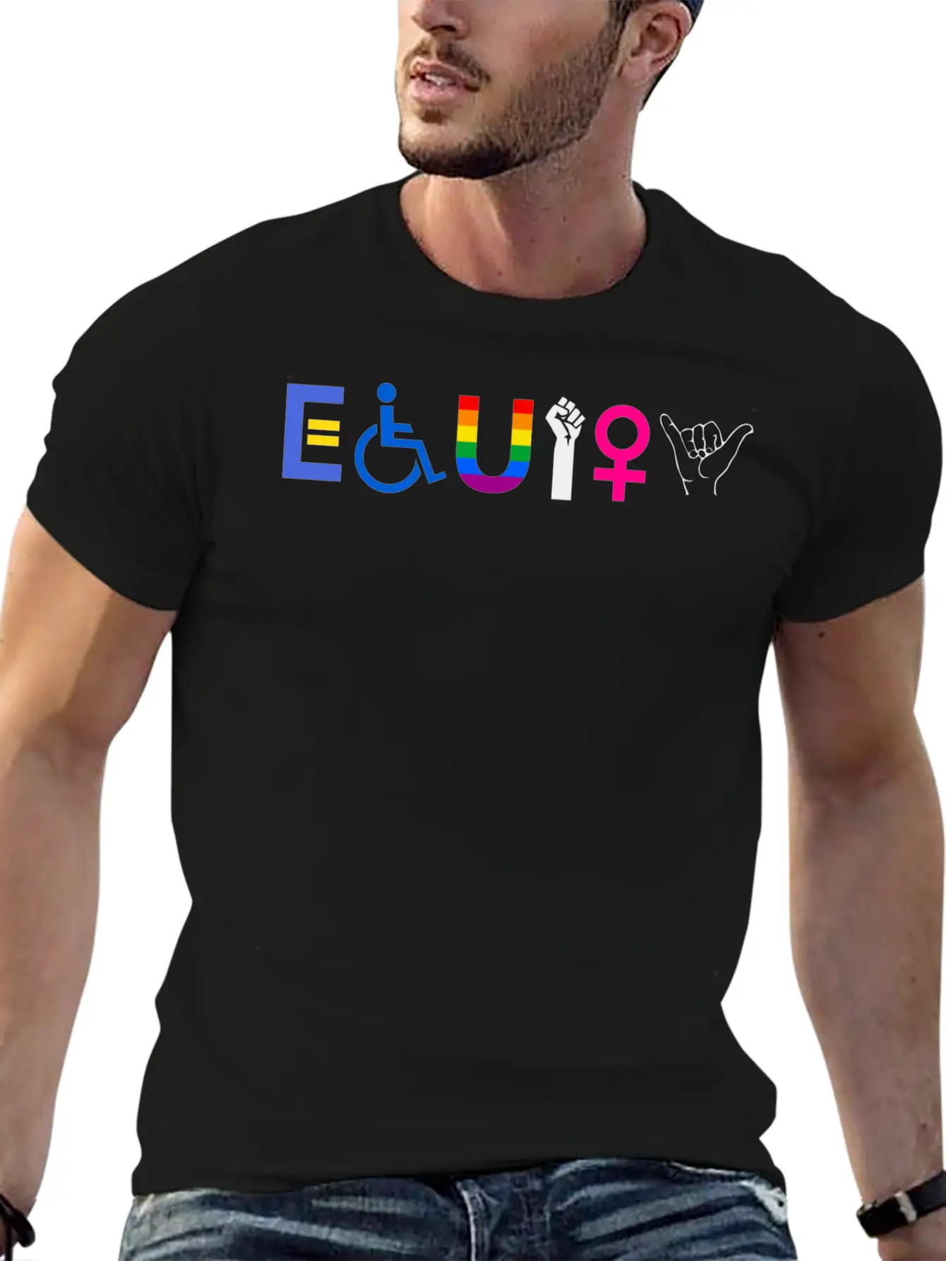 EQUITY Equal Rights LGBTQ Ally Unity Pride Fe 1752 Classic Cotton Tee – Unisex Comfort For Any Season