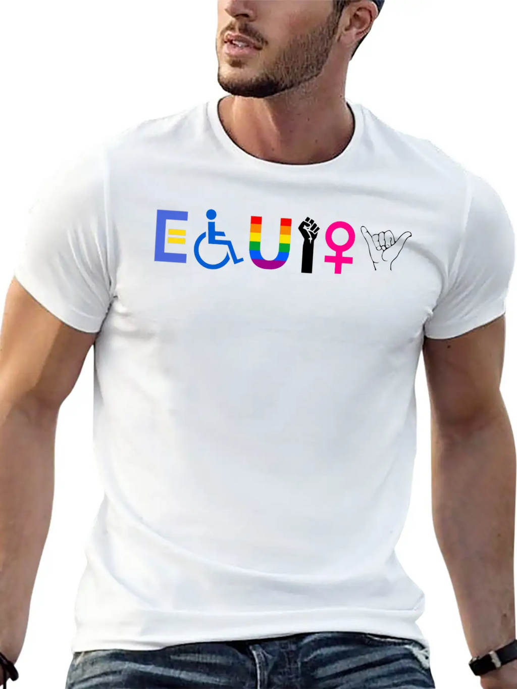 EQUITY Equal Rights LGBTQ Ally Unity Pride Fe 1752 Classic Cotton Tee – Unisex Comfort For Any Season