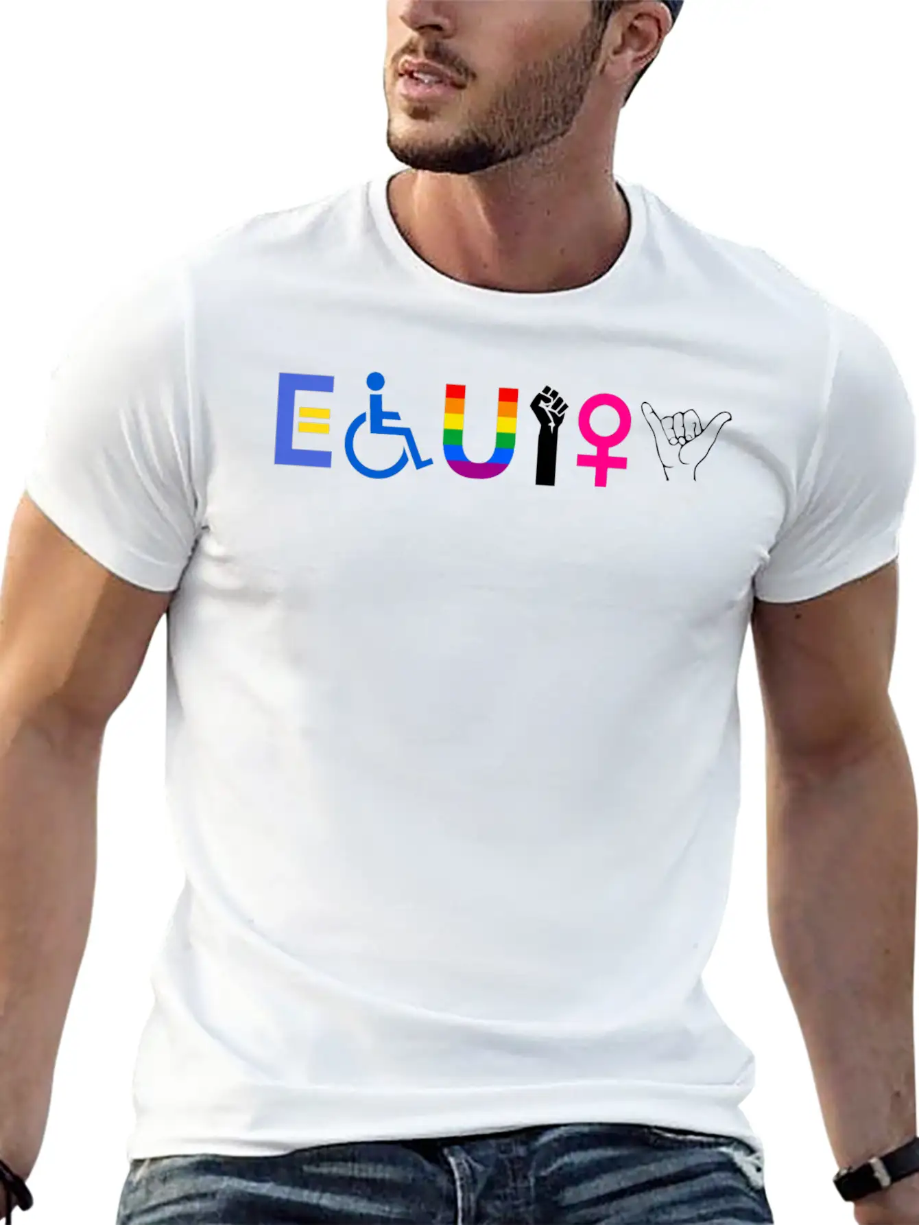 EQUITY Equal Rights LGBTQ Ally Unity Pride Fe 1752 Classic Cotton Tee – Unisex Comfort For Any Season