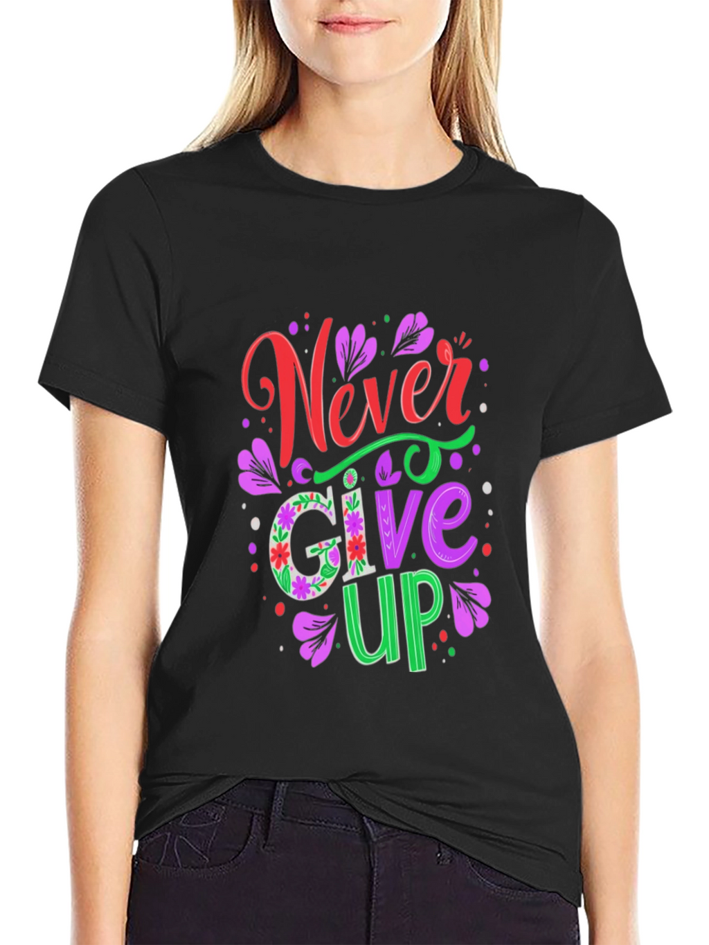 Never Give Up Graphic Tee