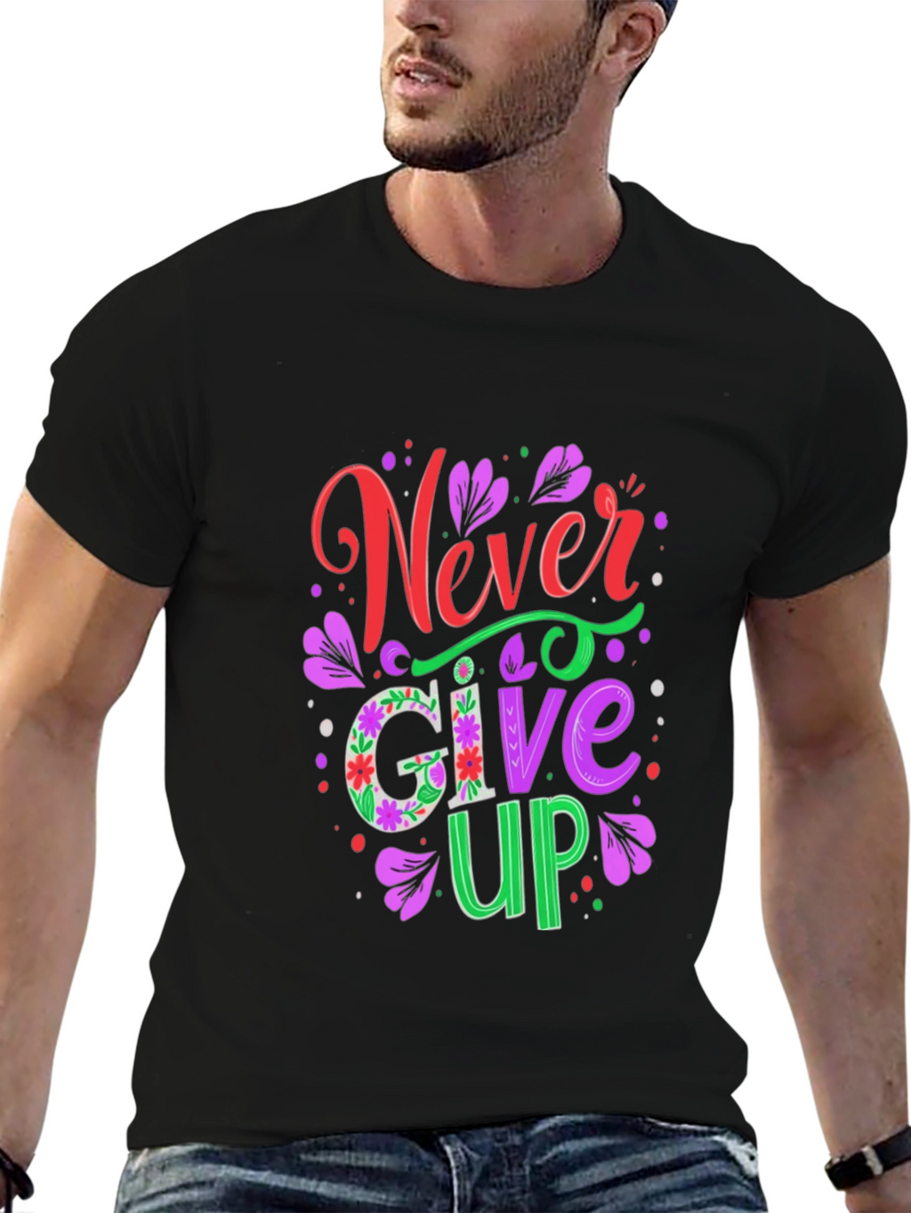 Never Give Up Graphic Tee
