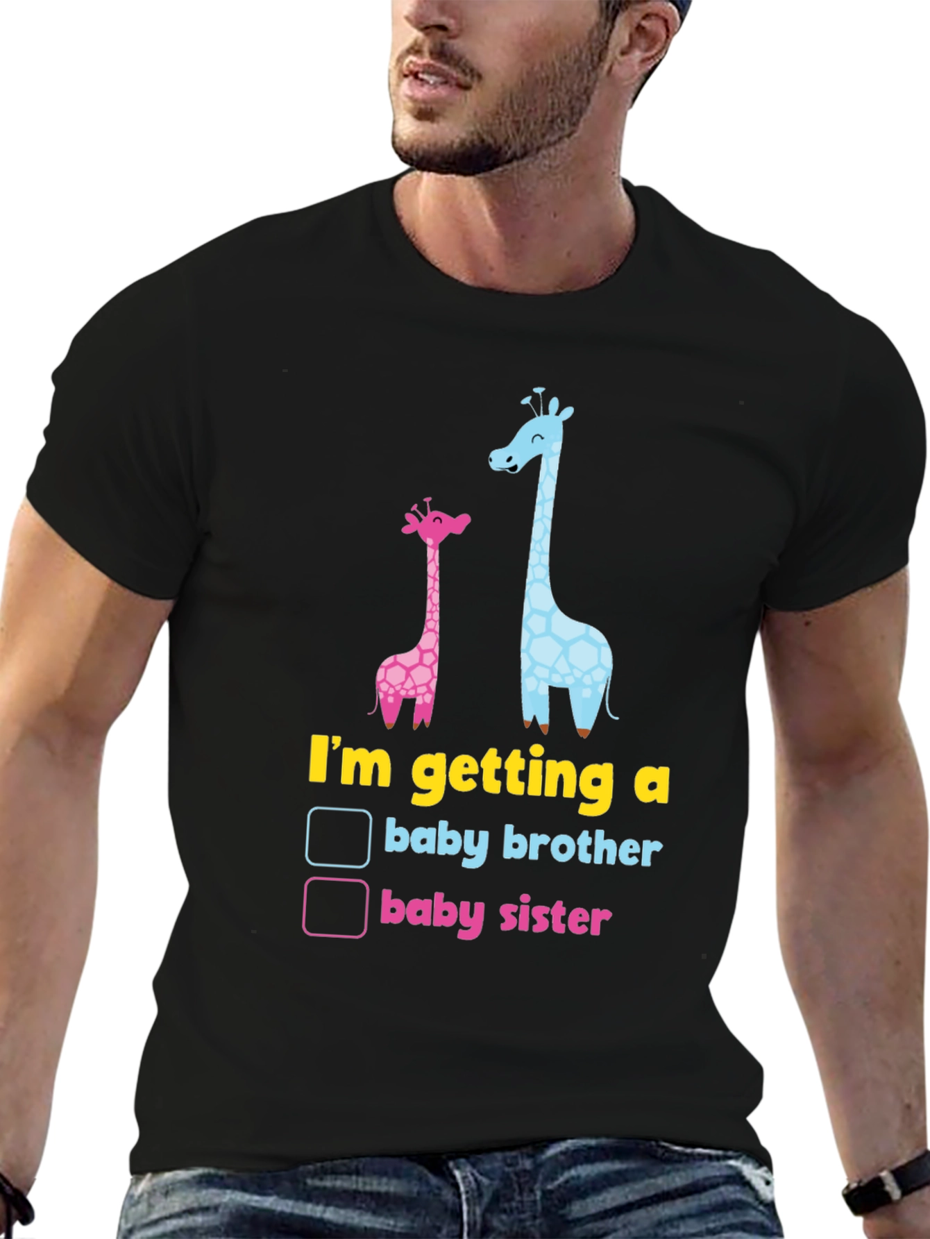 Baby Gender Reveal Giraffe T-Shirt
