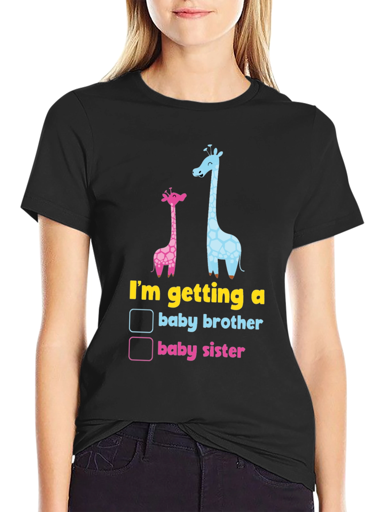 Baby Gender Reveal Giraffe T-Shirt