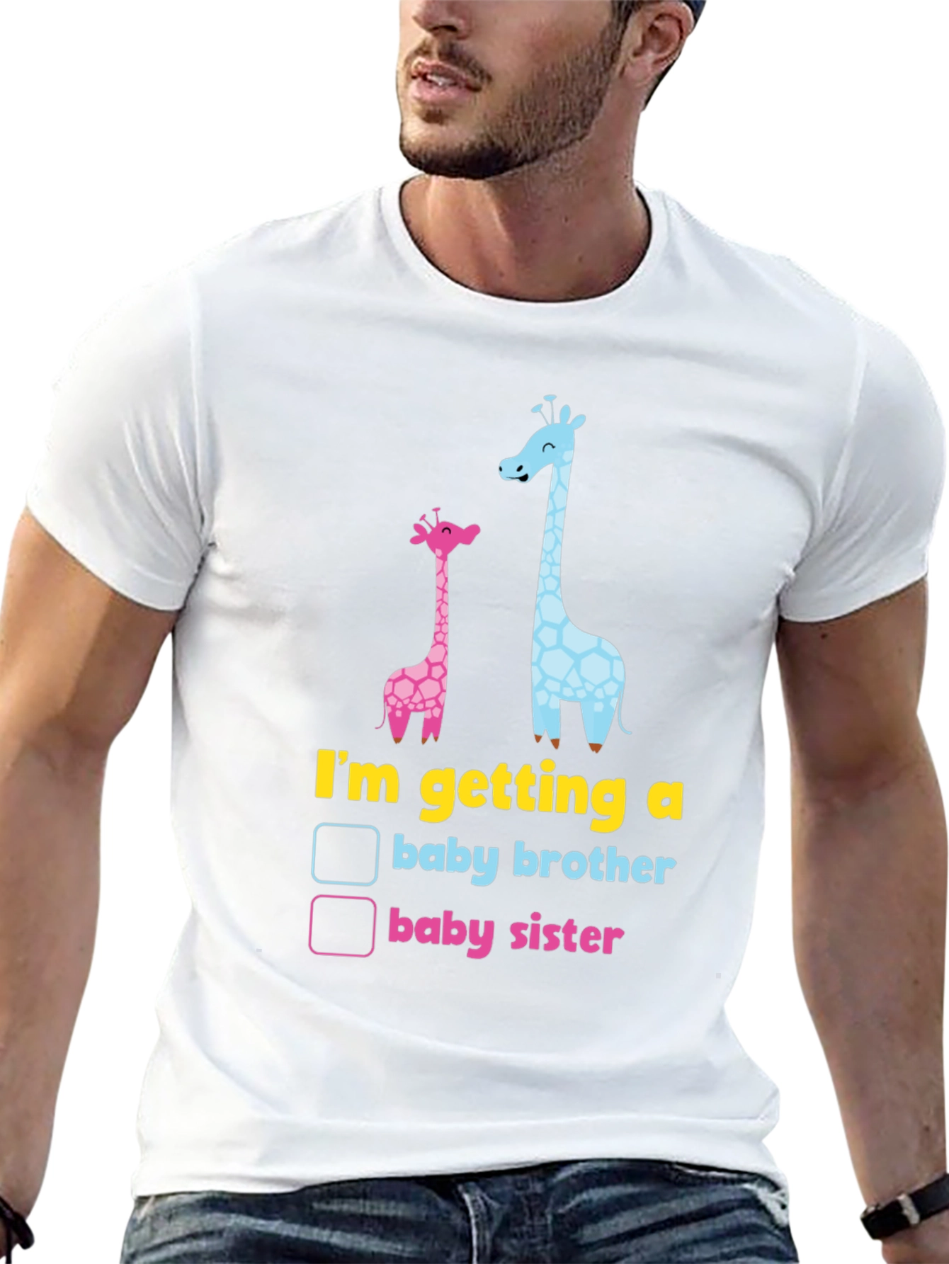 Baby Gender Reveal Giraffe T-Shirt