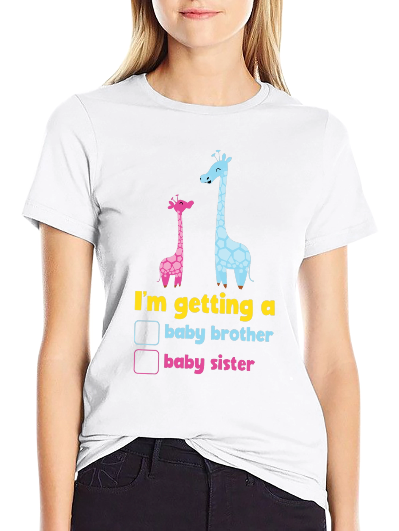 Baby Gender Reveal Giraffe T-Shirt