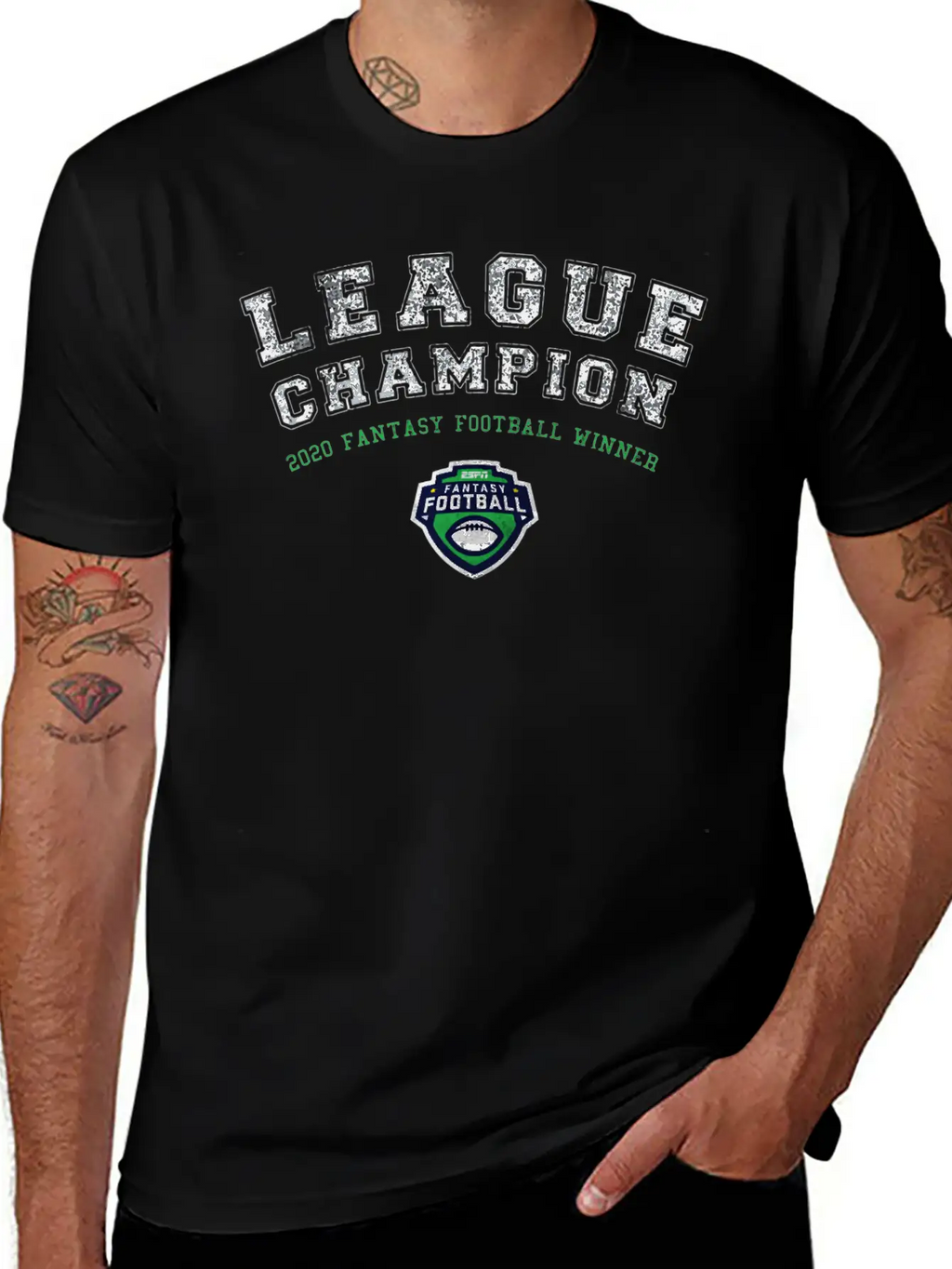ESPN Fantasy Football League Champion V1 1767 Breathable Soft Cotton T-Shirt – Timeless Casual Look