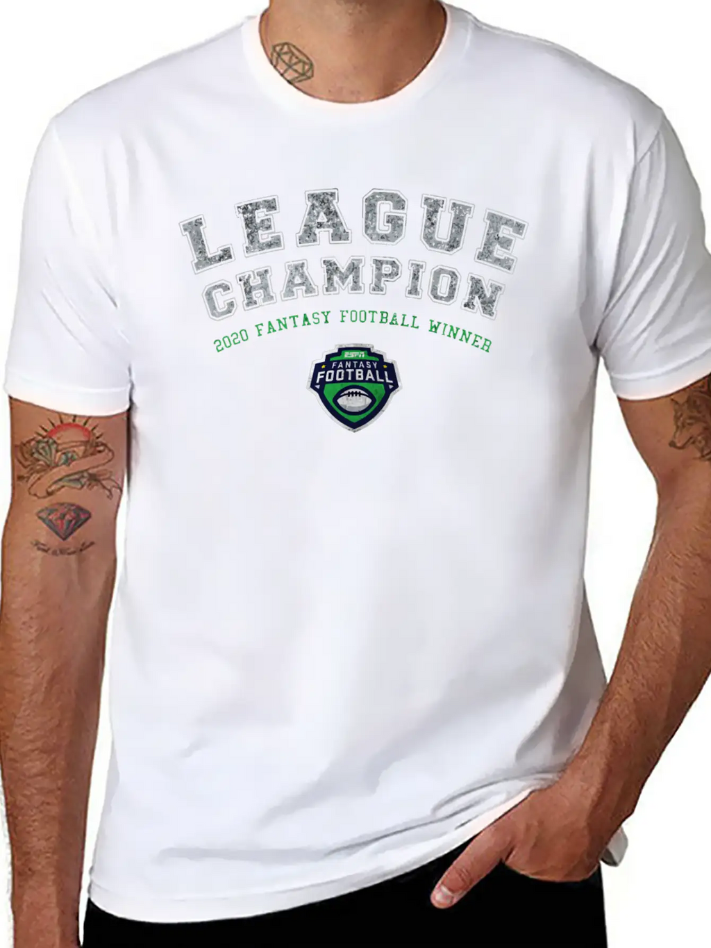 ESPN Fantasy Football League Champion V1 1767 Breathable Soft Cotton T-Shirt – Timeless Casual Look