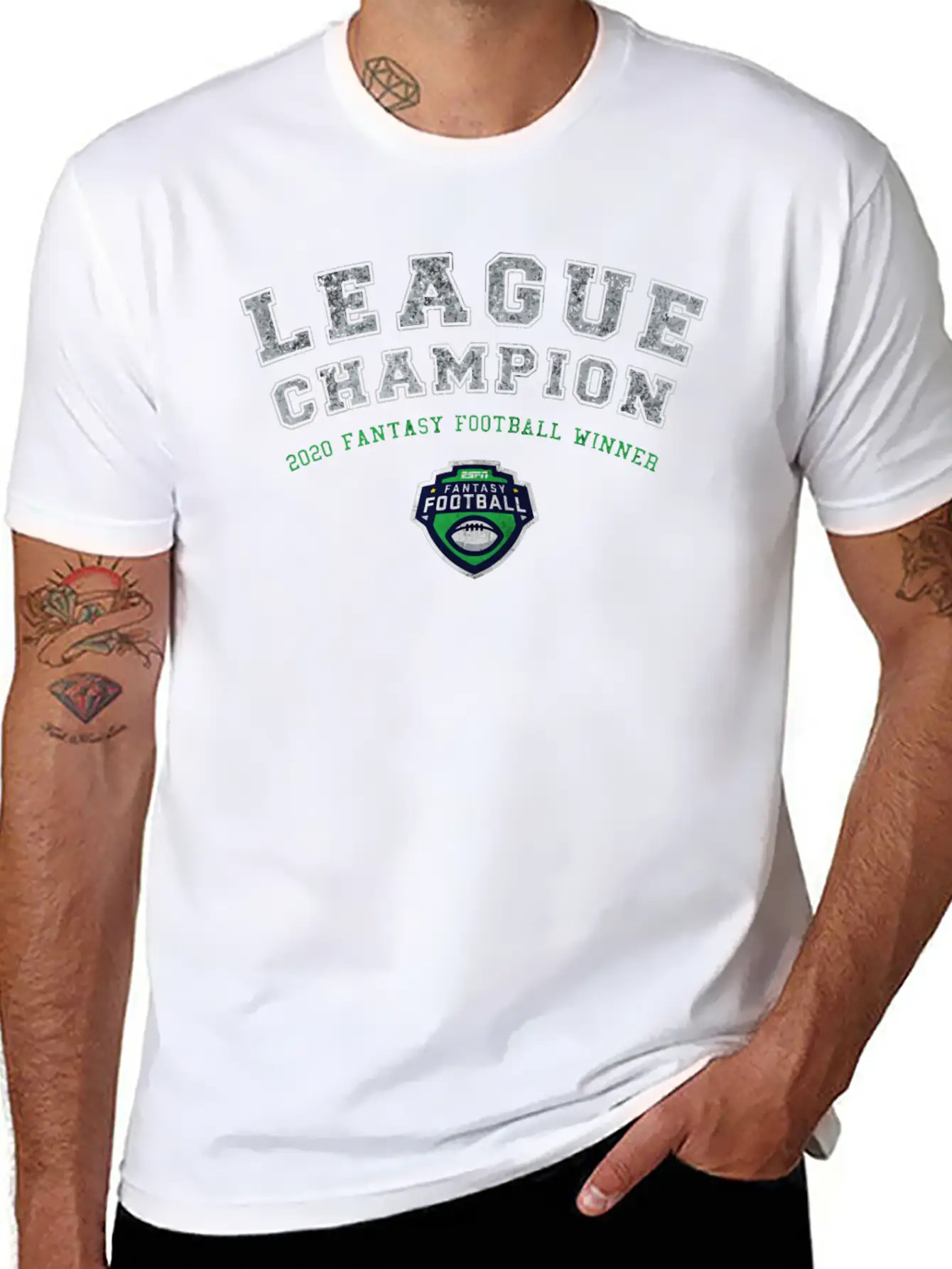 ESPN Fantasy Football League Champion V1 1767 Breathable Soft Cotton T-Shirt – Timeless Casual Look