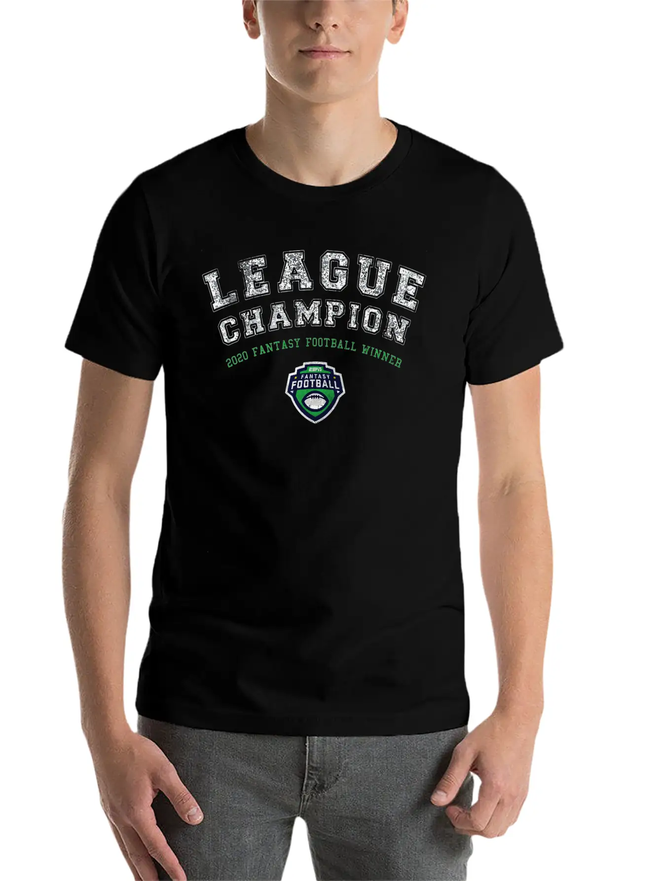 ESPN Fantasy Football League Champion V1 1767 Breathable Soft Cotton T-Shirt – Timeless Casual Look