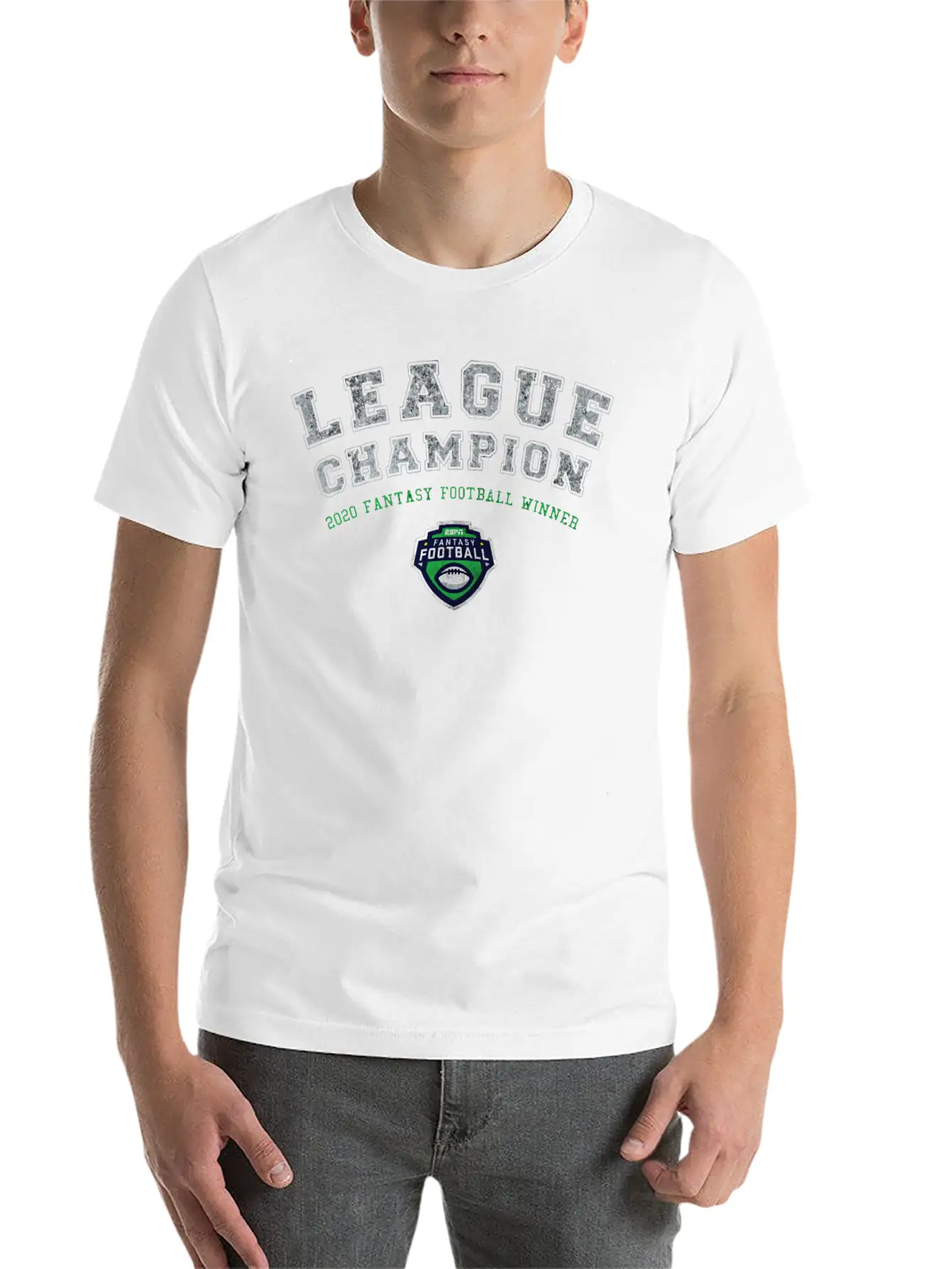ESPN Fantasy Football League Champion V1 1767 Breathable Soft Cotton T-Shirt – Timeless Casual Look