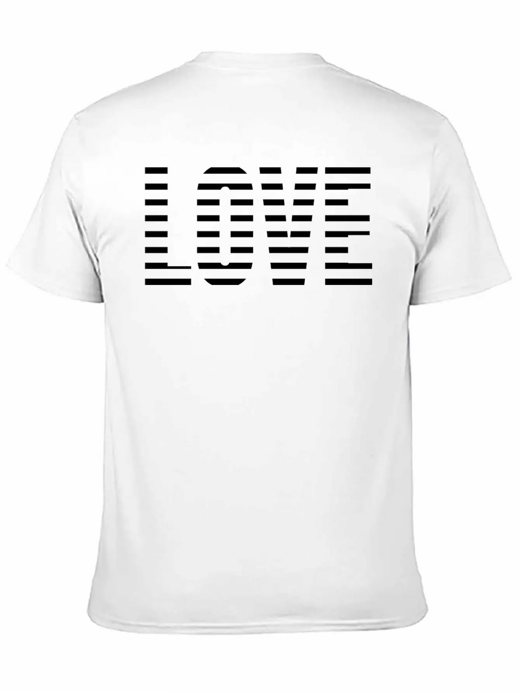 Ethereal Love: Sliced Word Design Classic Cotton Tee – Unisex Comfort For Any Season