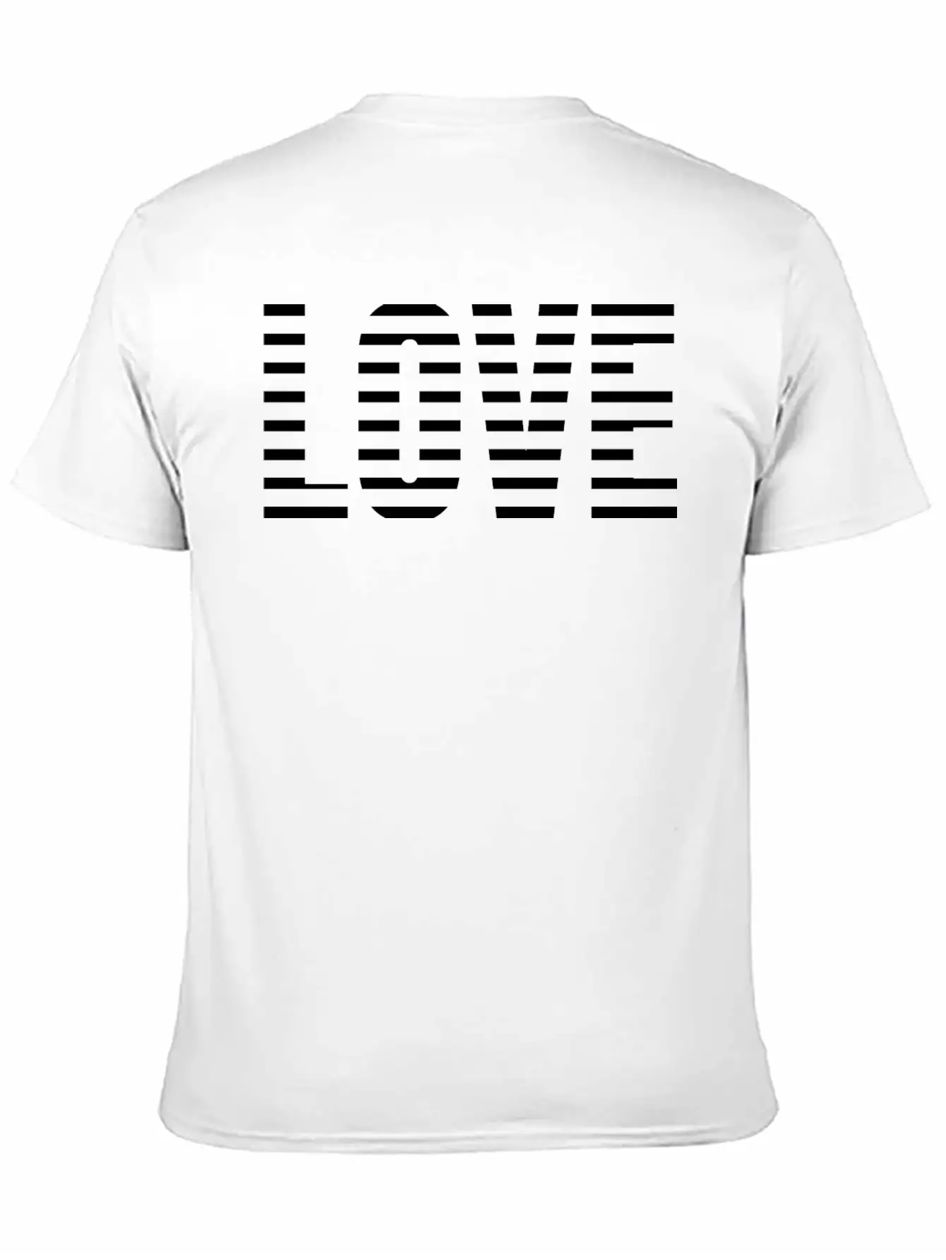 Ethereal Love: Sliced Word Design Classic Cotton Tee – Unisex Comfort For Any Season