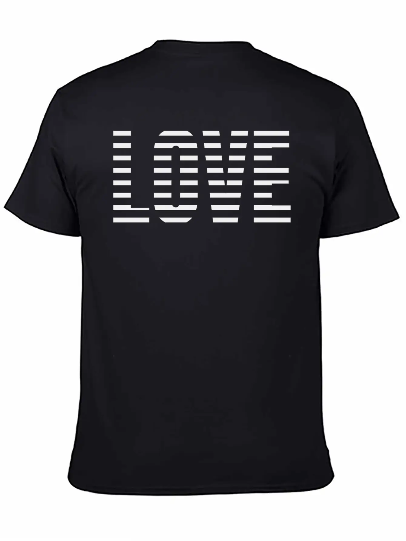 Ethereal Love: Sliced Word Design Classic Cotton Tee – Unisex Comfort For Any Season