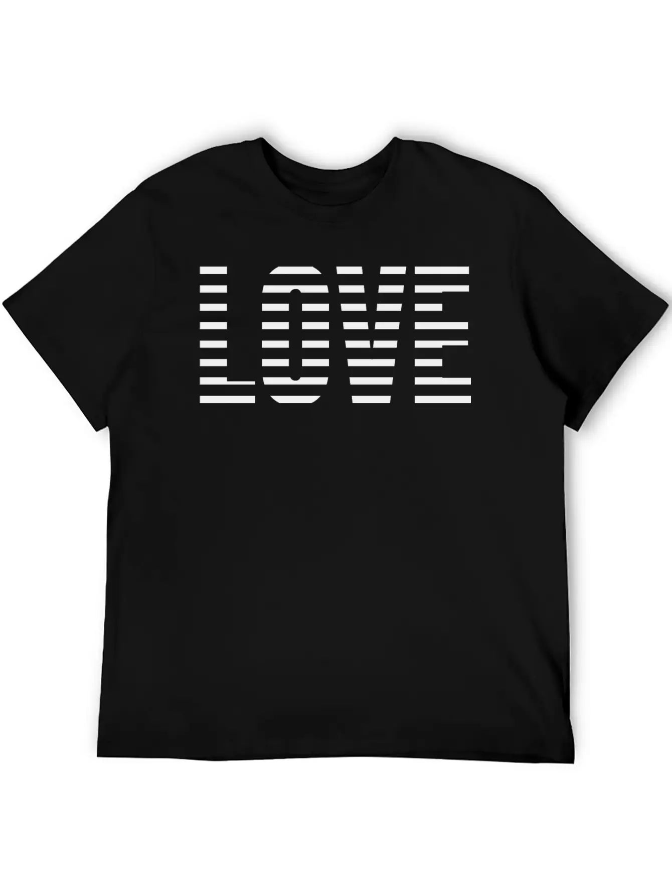 Ethereal Love: Sliced Word Design Classic Cotton Tee – Unisex Comfort For Any Season