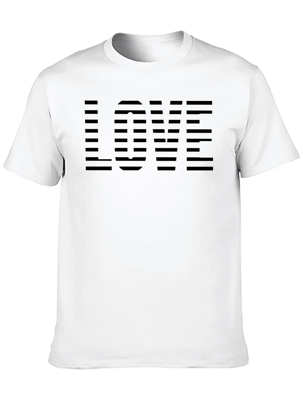 Ethereal Love: Sliced Word Design Classic Cotton Tee – Unisex Comfort For Any Season