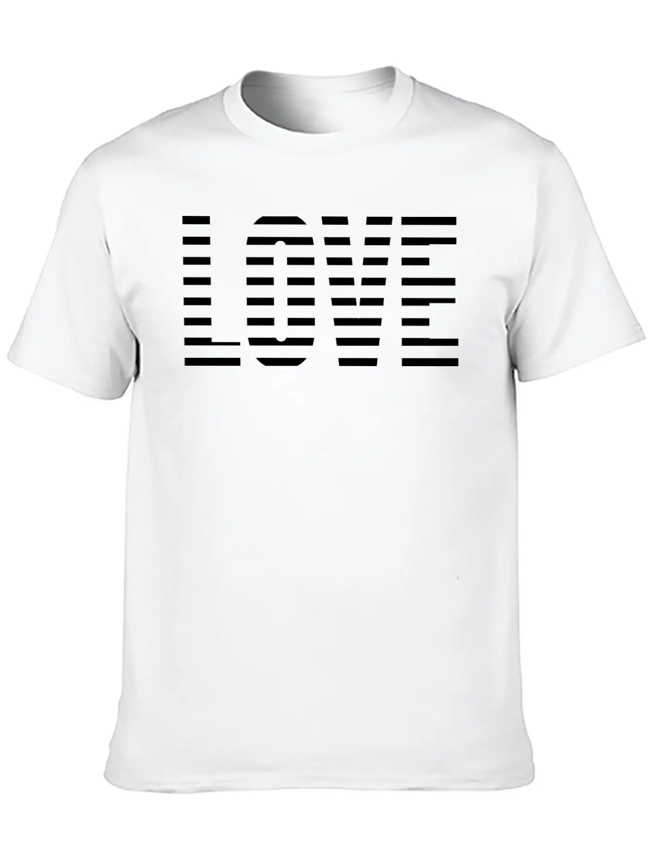 Ethereal Love: Sliced Word Design Classic Cotton Tee – Unisex Comfort For Any Season