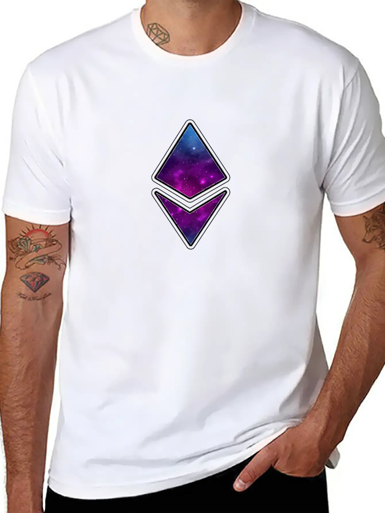 Ethereum Crypto Currency Blockchain Stylish Everyday T-Shirt – Unisex Basic Cotton Tee