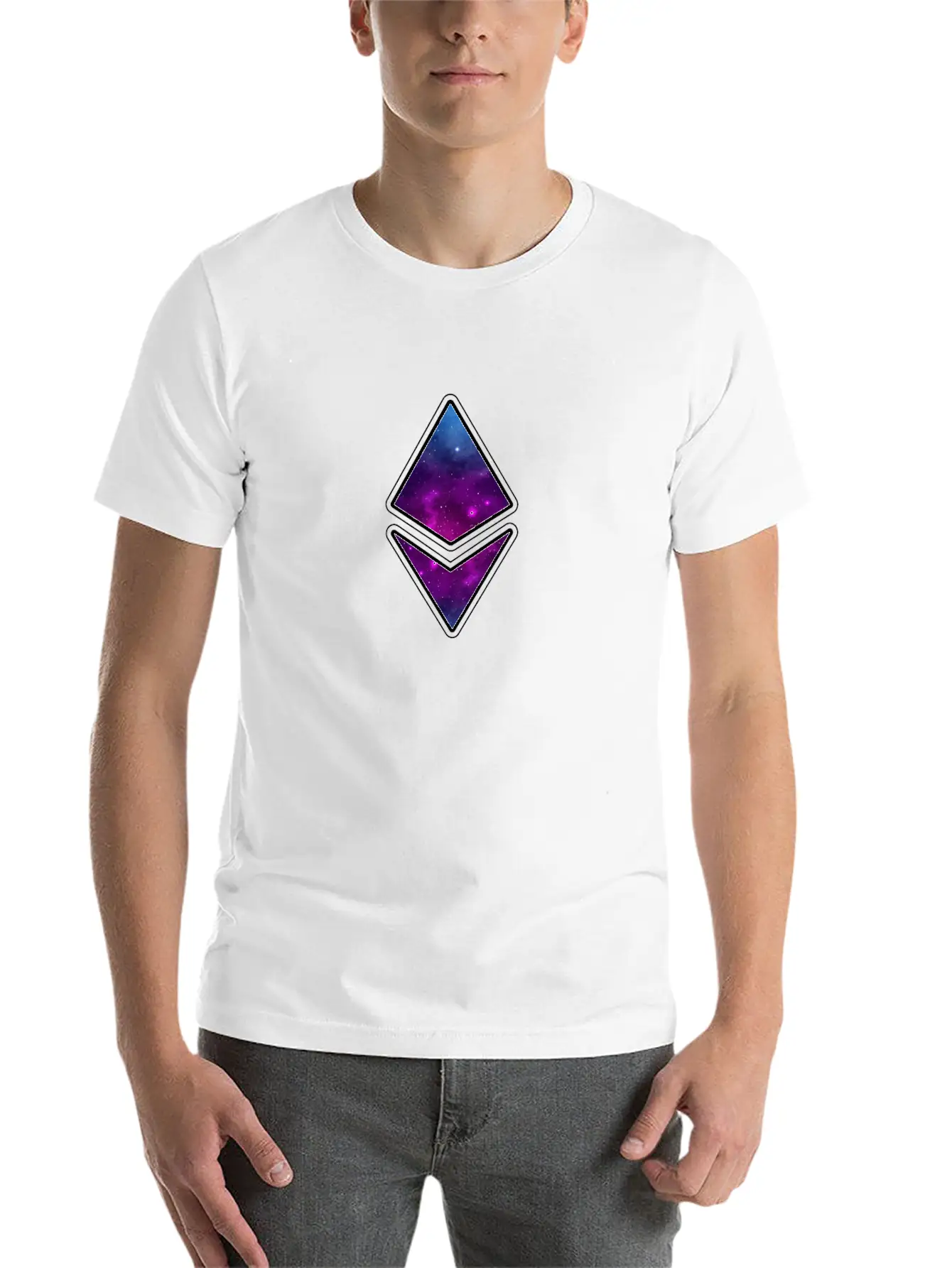 Ethereum Crypto Currency Blockchain Stylish Everyday T-Shirt – Unisex Basic Cotton Tee