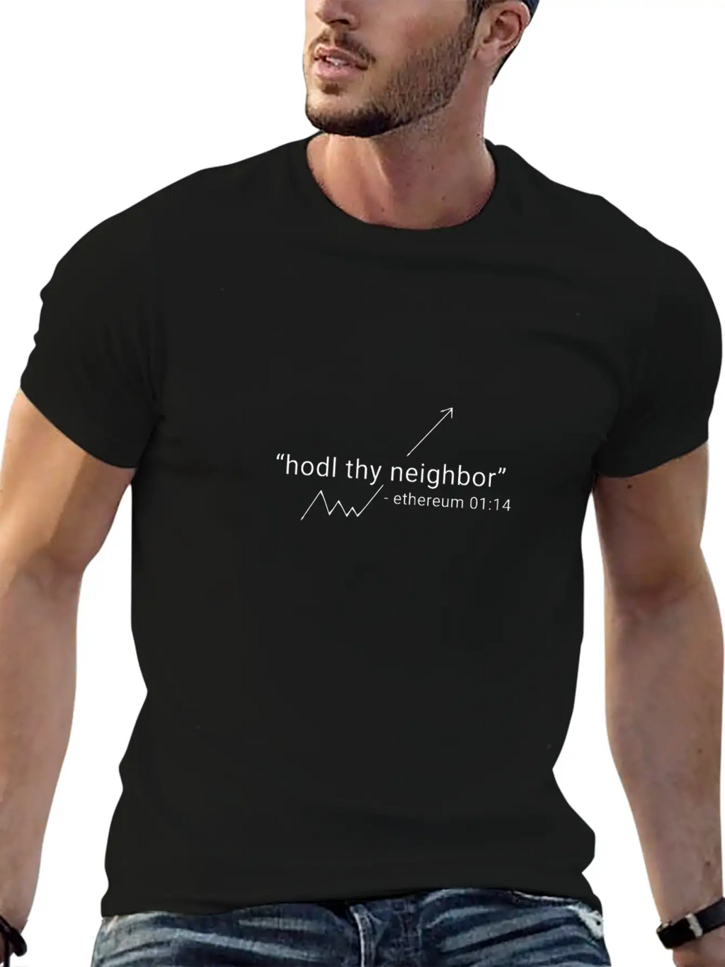 Ethereum Hodl Thy Neighbor White Relaxed Everyday Tee – Lightweight And Durable Cotton