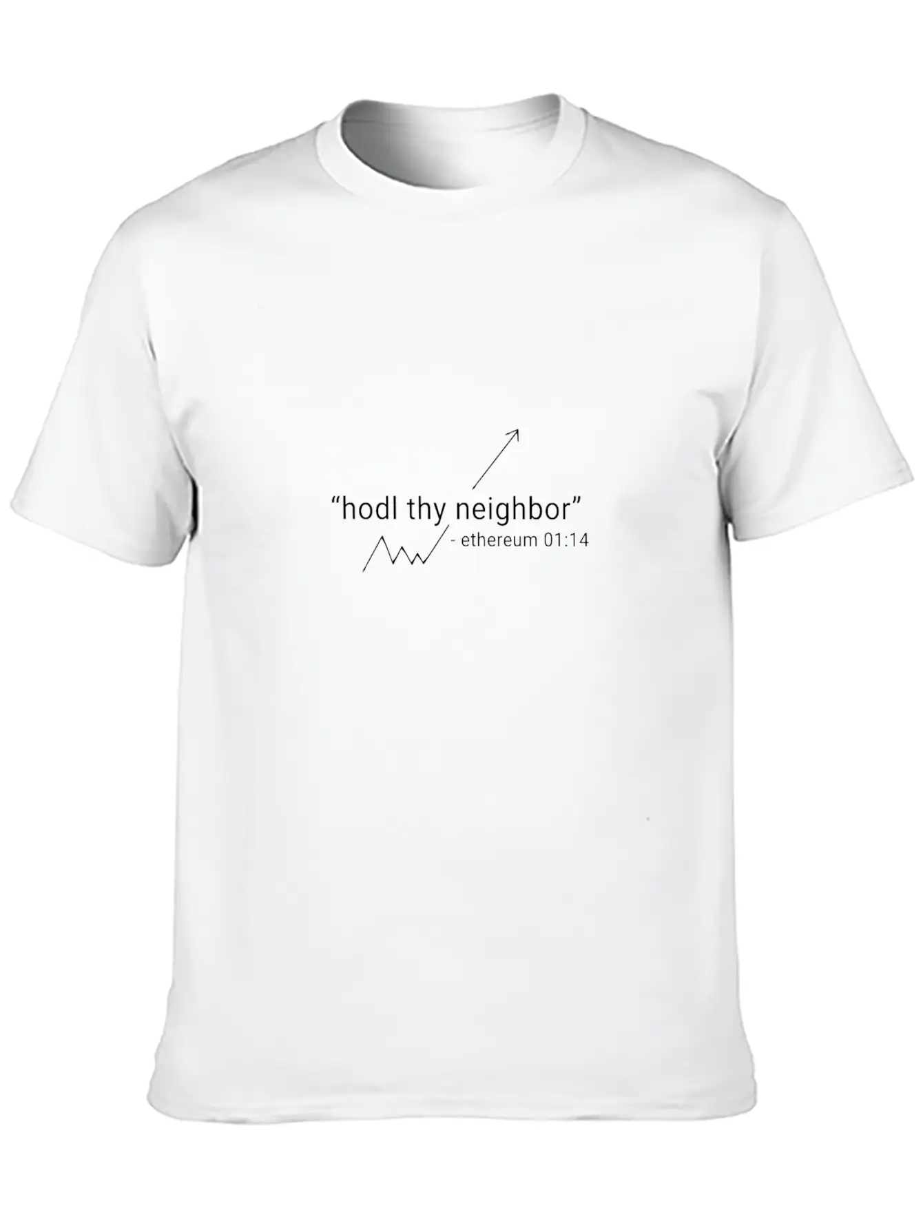 Ethereum Hodl Thy Neighbor White Relaxed Everyday Tee – Lightweight And Durable Cotton