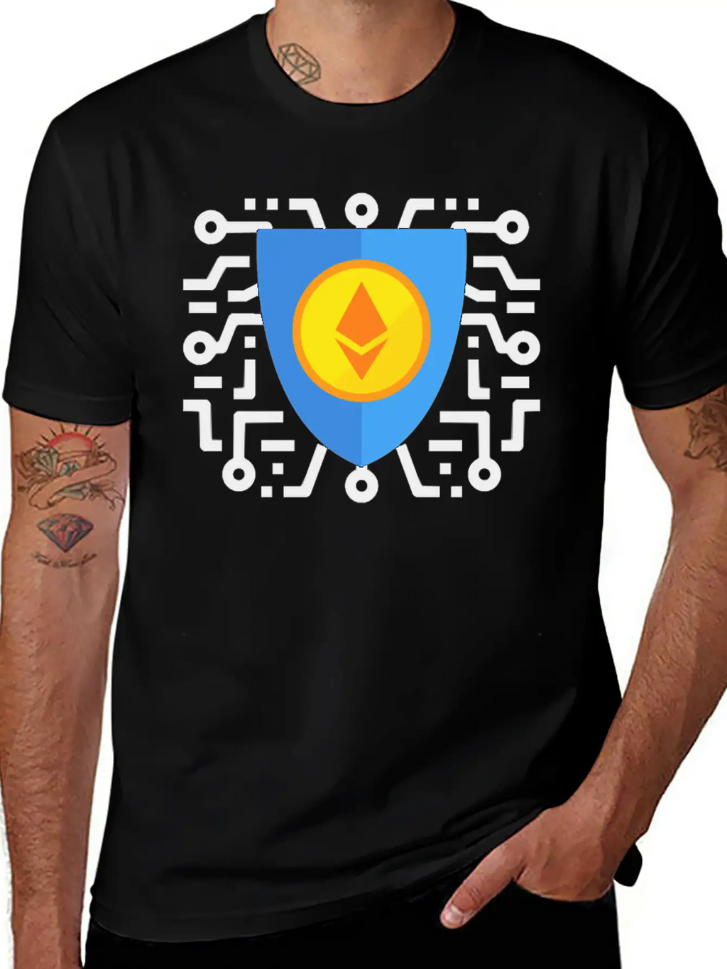 Ethereum To The Moon Breathable Soft Cotton T-Shirt – Timeless Casual Look