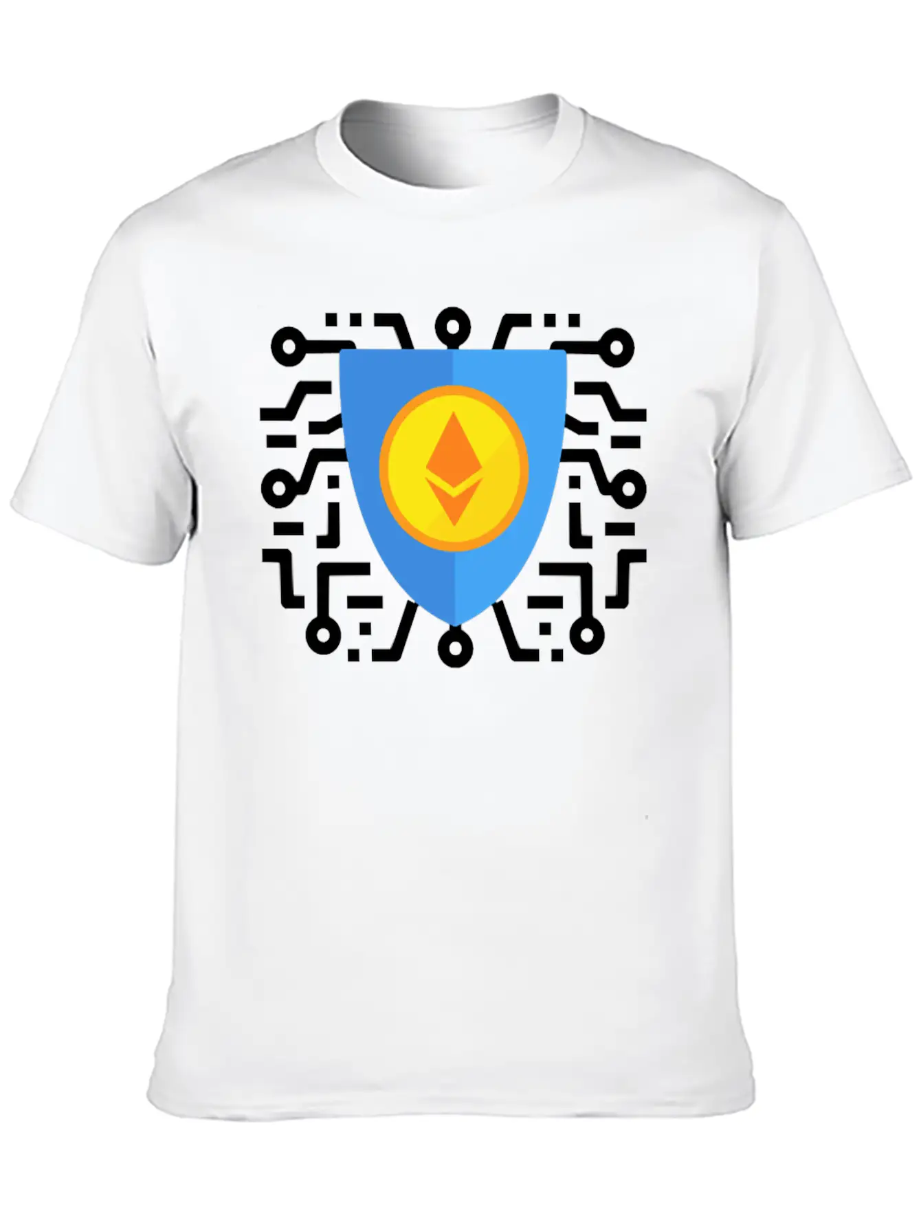 Ethereum To The Moon Breathable Soft Cotton T-Shirt – Timeless Casual Look