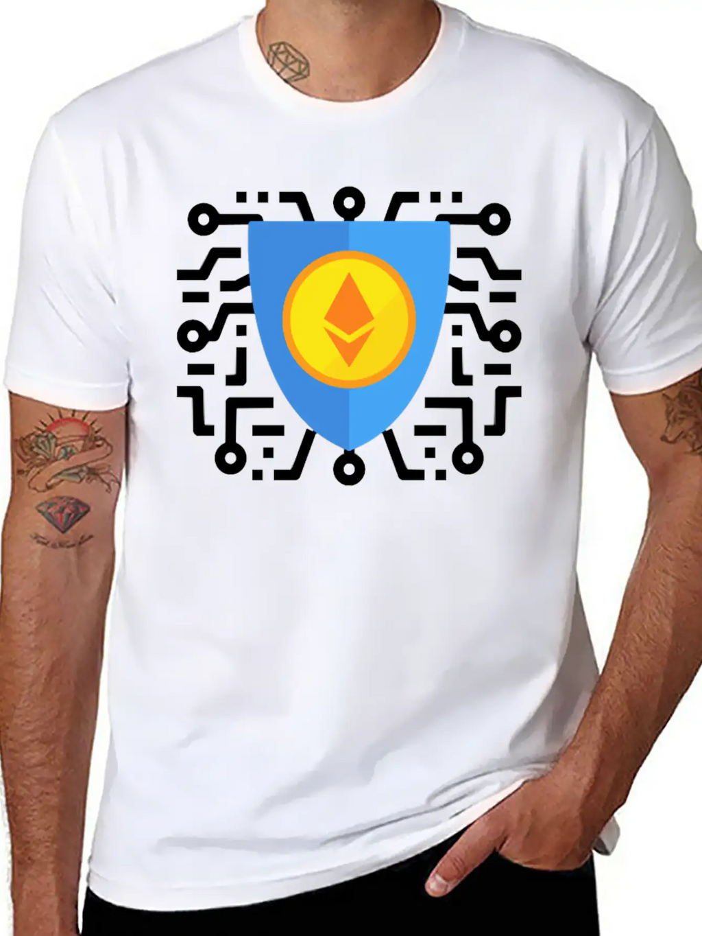 Ethereum To The Moon Breathable Soft Cotton T-Shirt – Timeless Casual Look