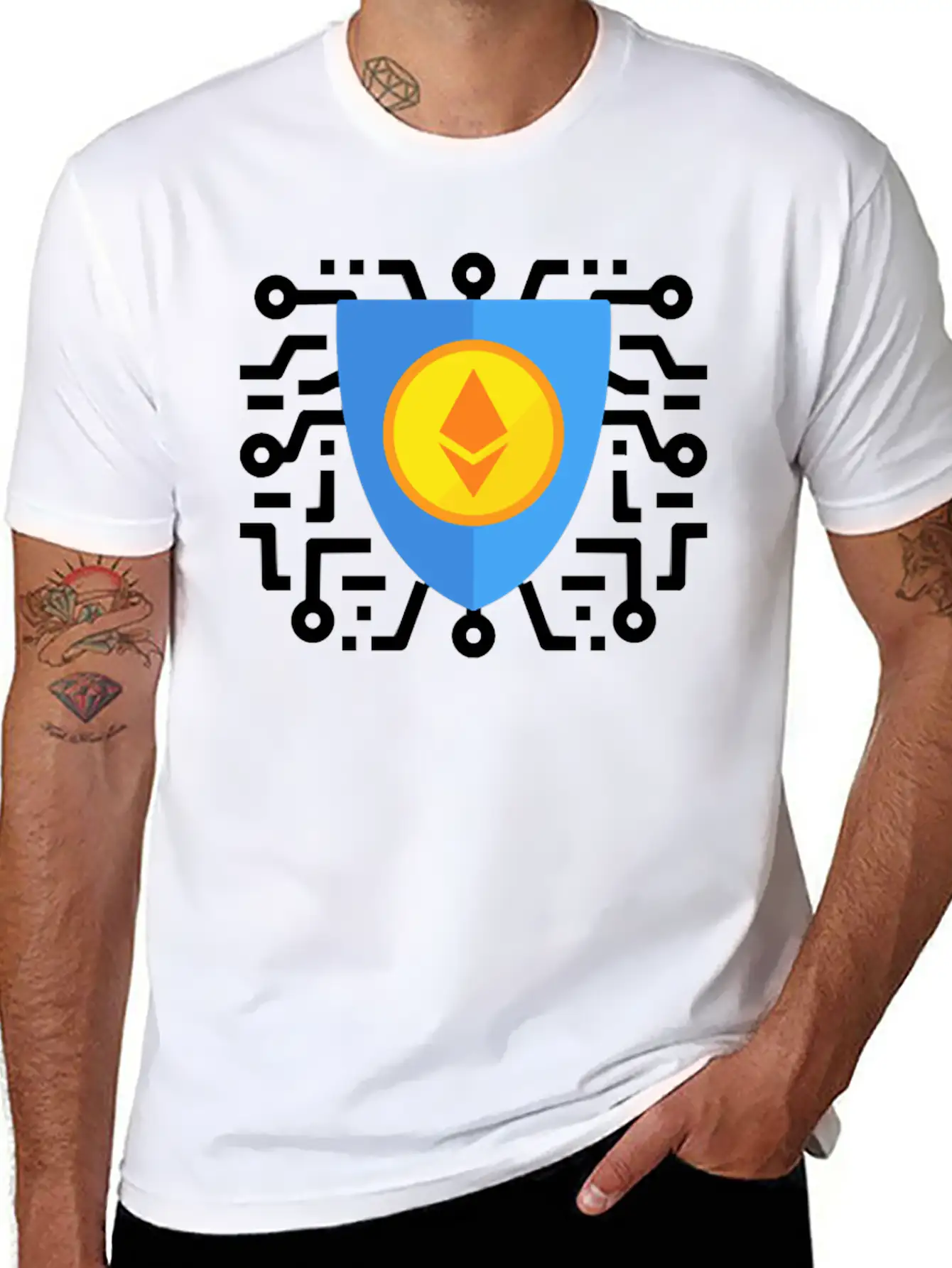 Ethereum To The Moon Breathable Soft Cotton T-Shirt – Timeless Casual Look