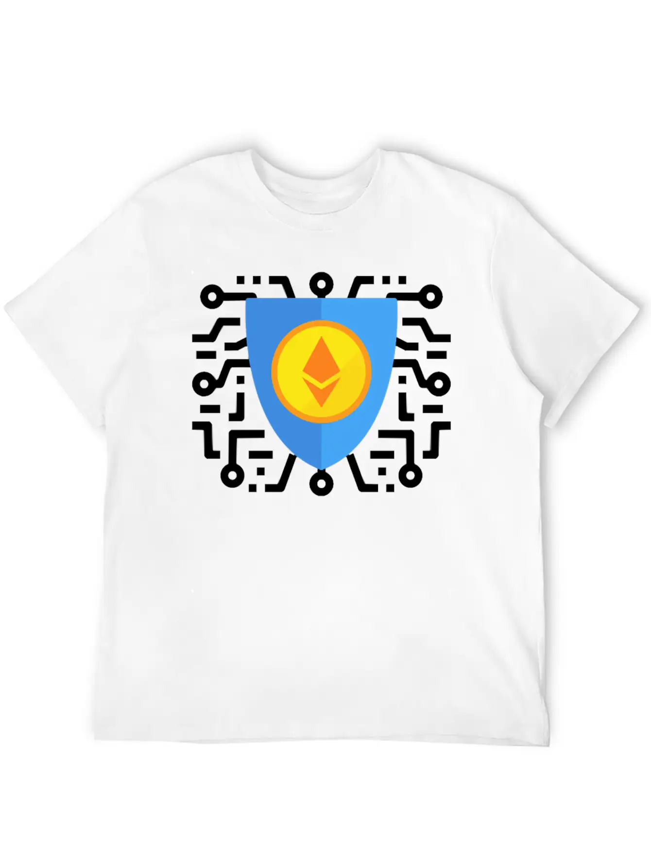 Ethereum To The Moon Breathable Soft Cotton T-Shirt – Timeless Casual Look