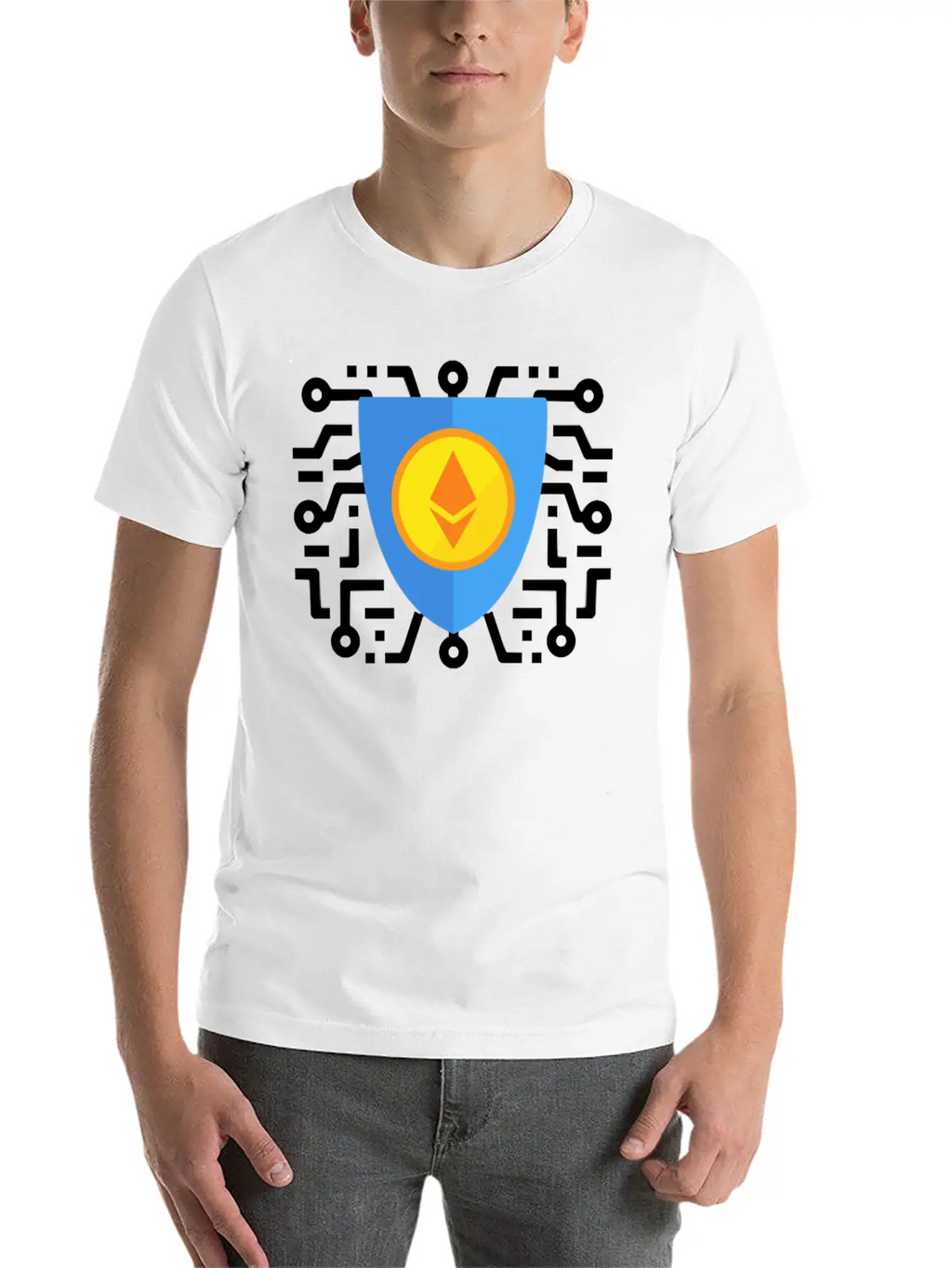 Ethereum To The Moon Breathable Soft Cotton T-Shirt – Timeless Casual Look