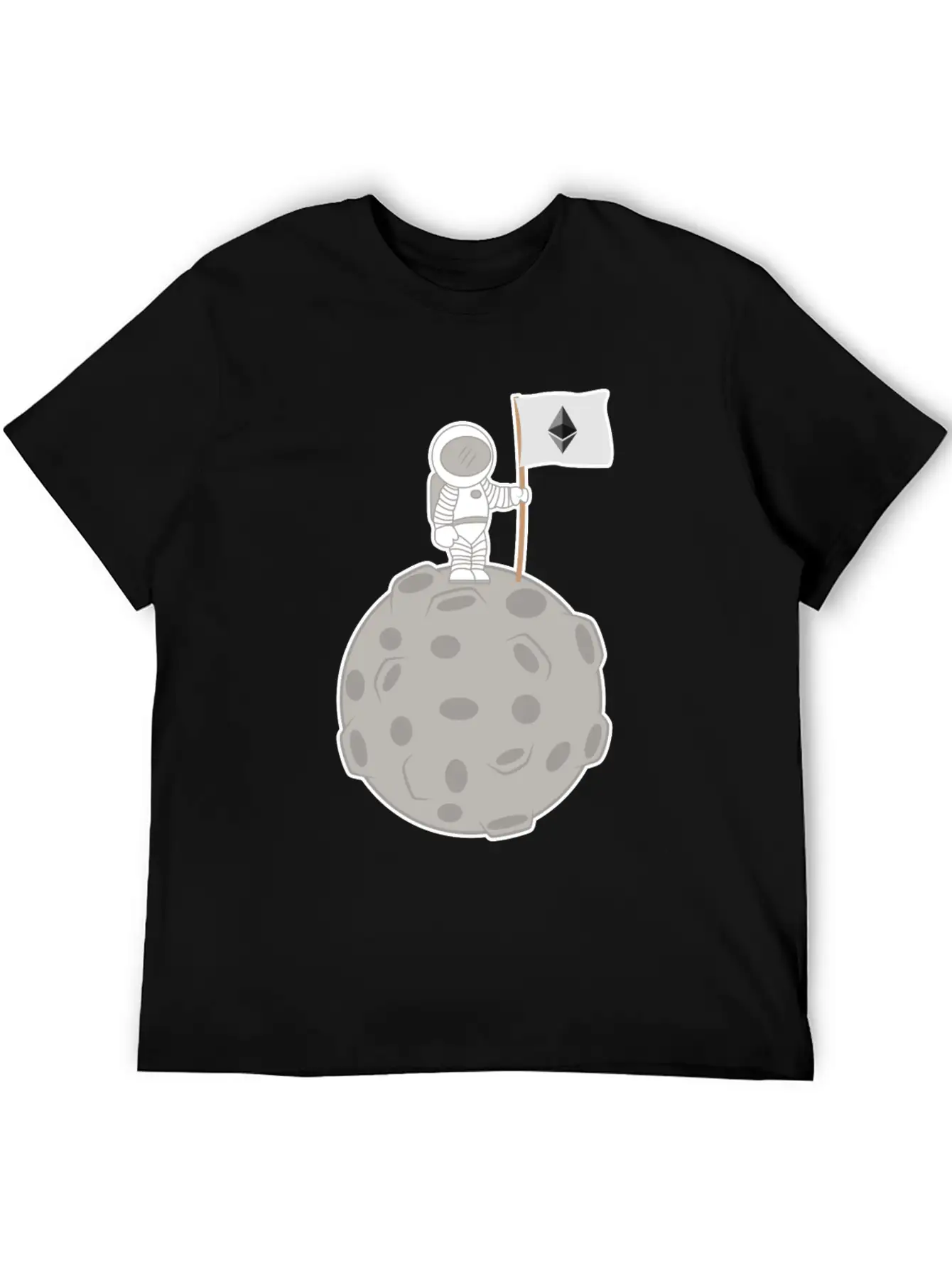 Ethereum To The Moon T-Shirt Stylish Everyday T-Shirt – Unisex Basic Cotton Tee