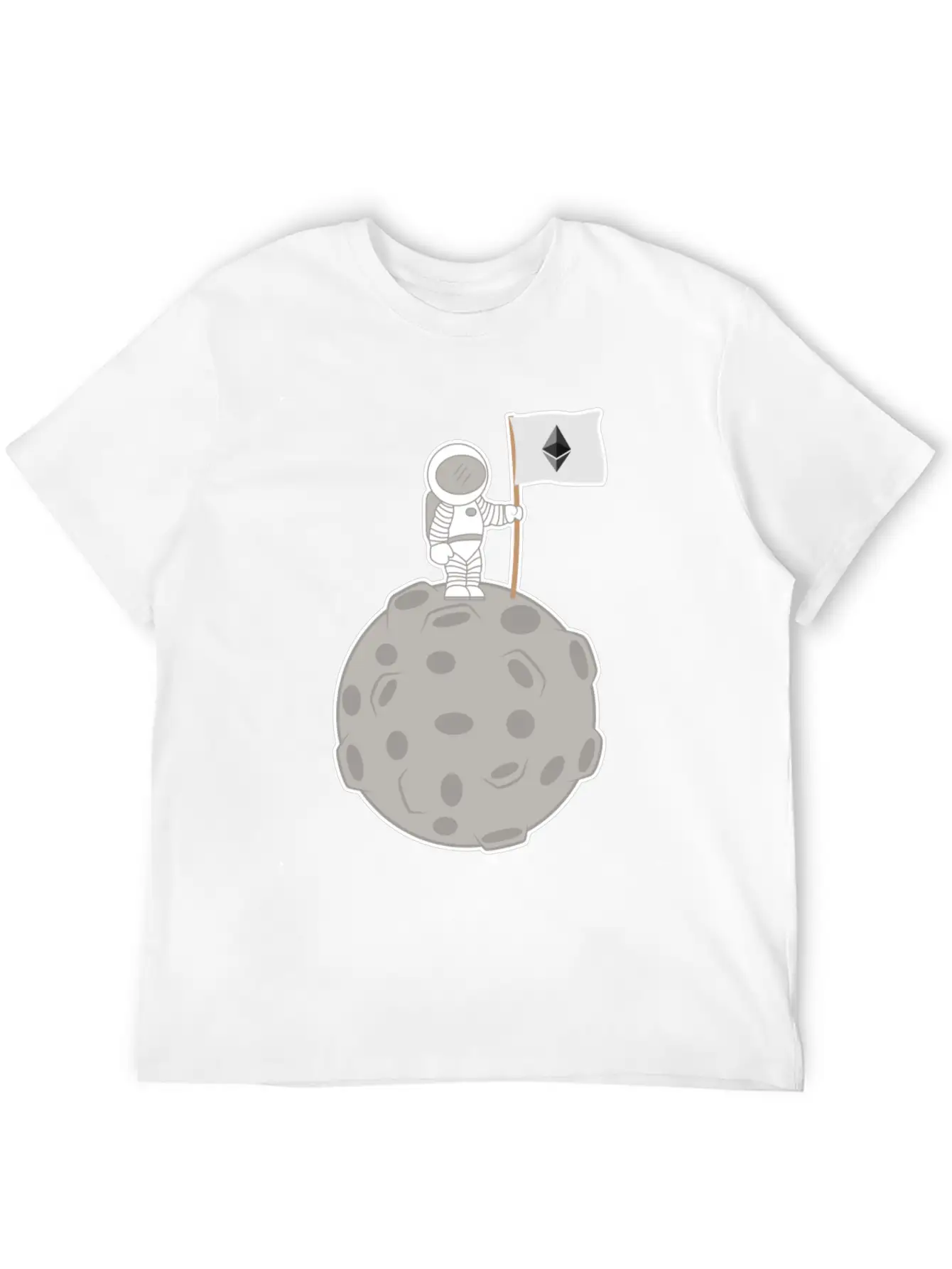 Ethereum To The Moon T-Shirt Stylish Everyday T-Shirt – Unisex Basic Cotton Tee