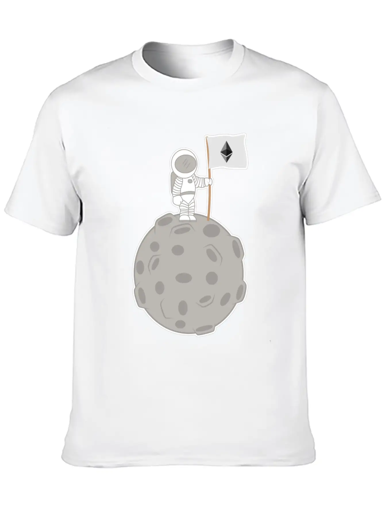 Ethereum To The Moon T-Shirt Stylish Everyday T-Shirt – Unisex Basic Cotton Tee