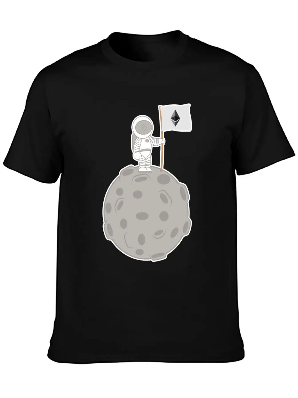 Ethereum To The Moon T-Shirt Stylish Everyday T-Shirt – Unisex Basic Cotton Tee