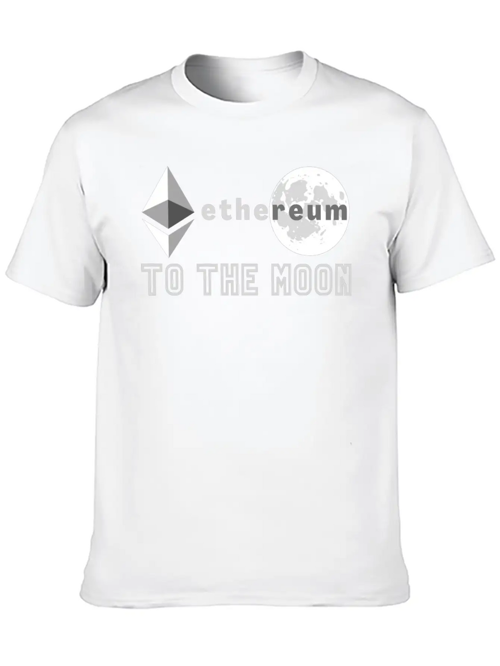 Ethereum To The Moon Unisex Casual T-Shirt – Clean Design For Daily Comfort