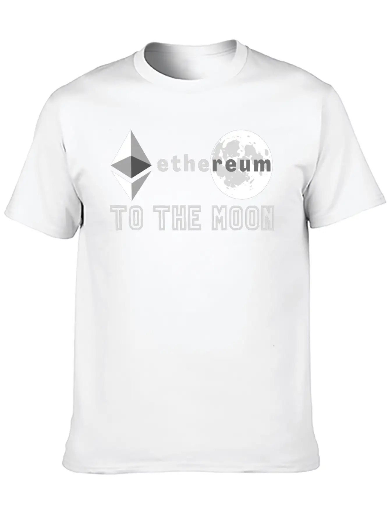 Ethereum To The Moon Unisex Casual T-Shirt – Clean Design For Daily Comfort