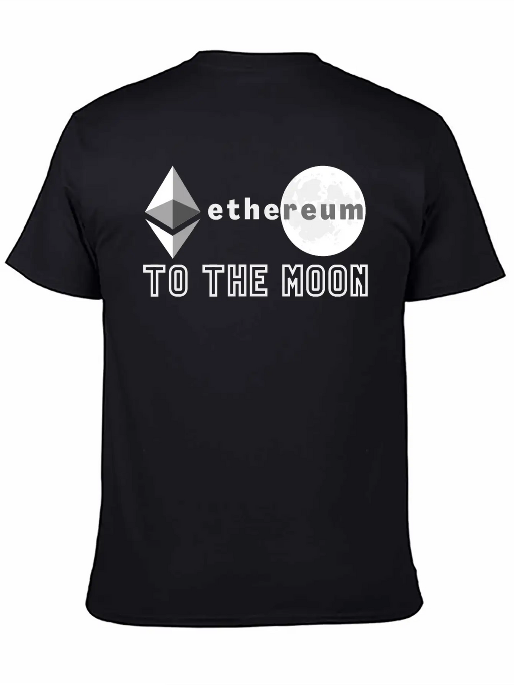 Ethereum To The Moon Unisex Casual T-Shirt – Clean Design For Daily Comfort