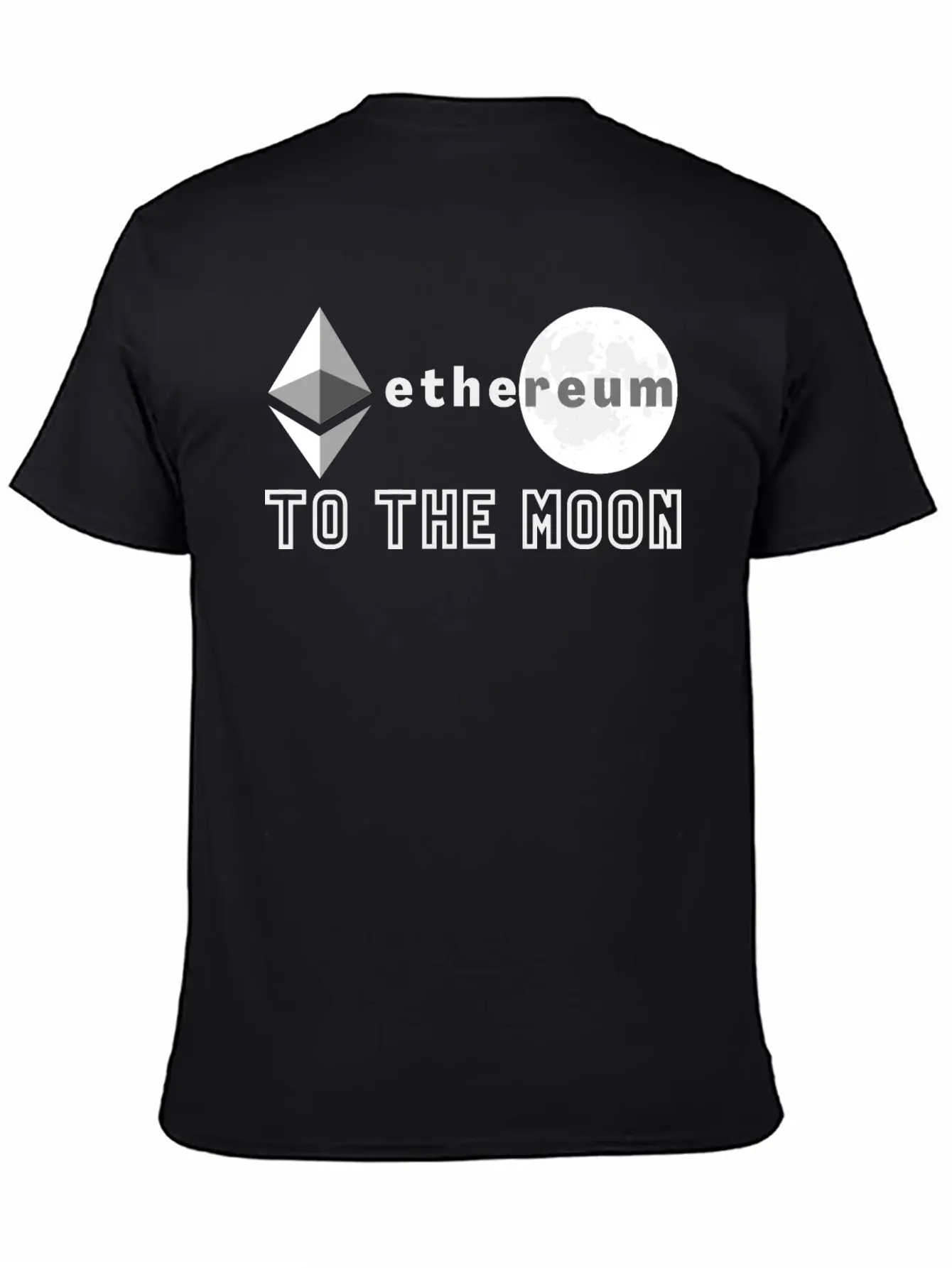 Ethereum To The Moon Unisex Casual T-Shirt – Clean Design For Daily Comfort