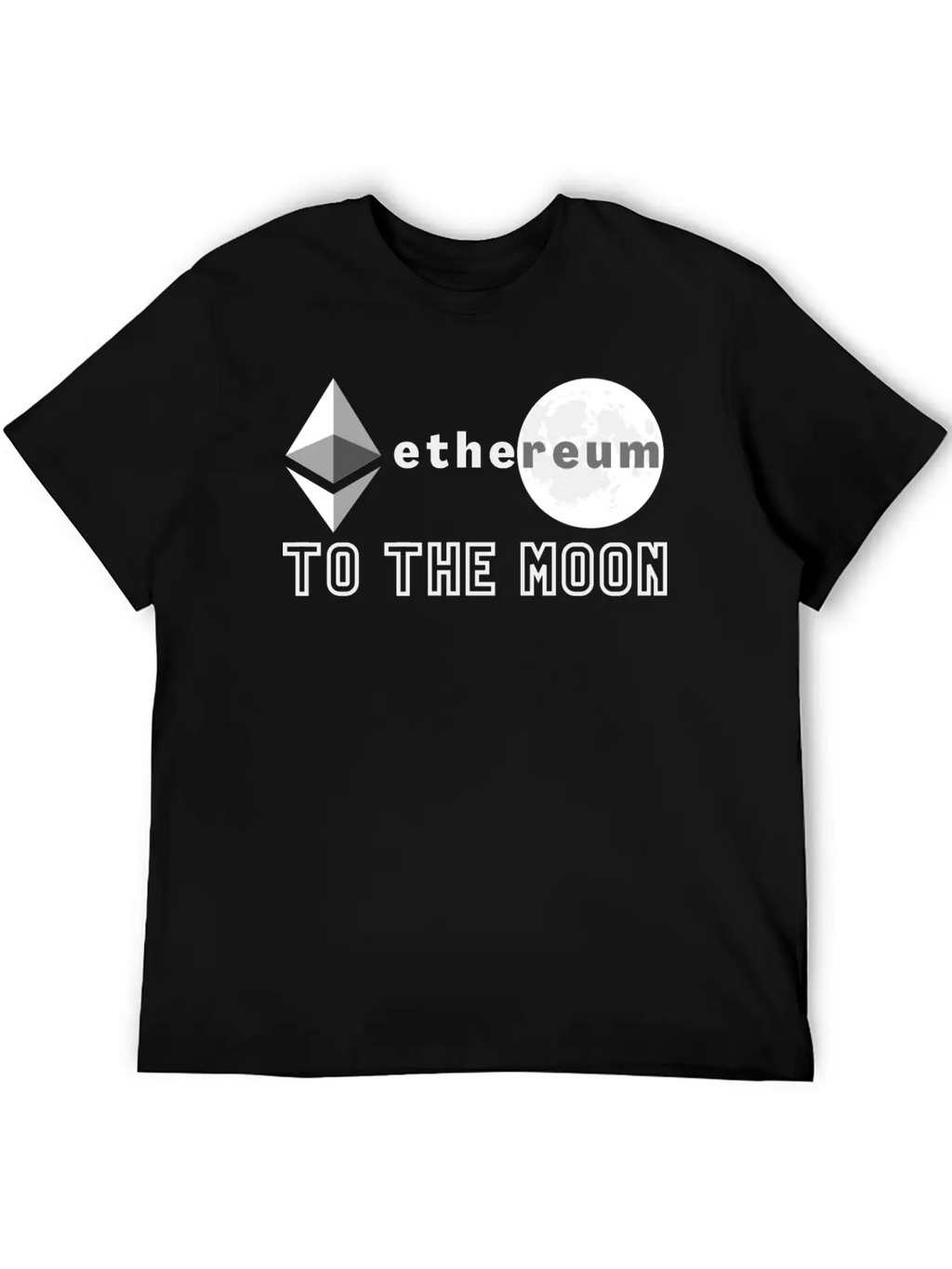 Ethereum To The Moon Unisex Casual T-Shirt – Clean Design For Daily Comfort