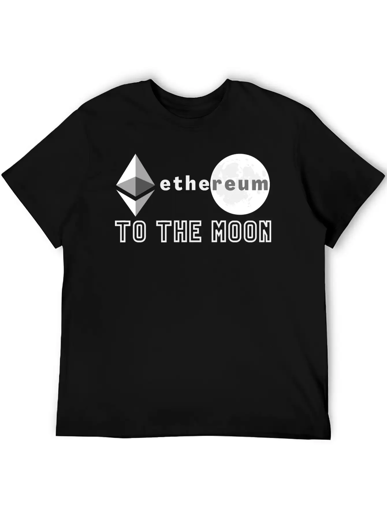 Ethereum To The Moon Unisex Casual T-Shirt – Clean Design For Daily Comfort