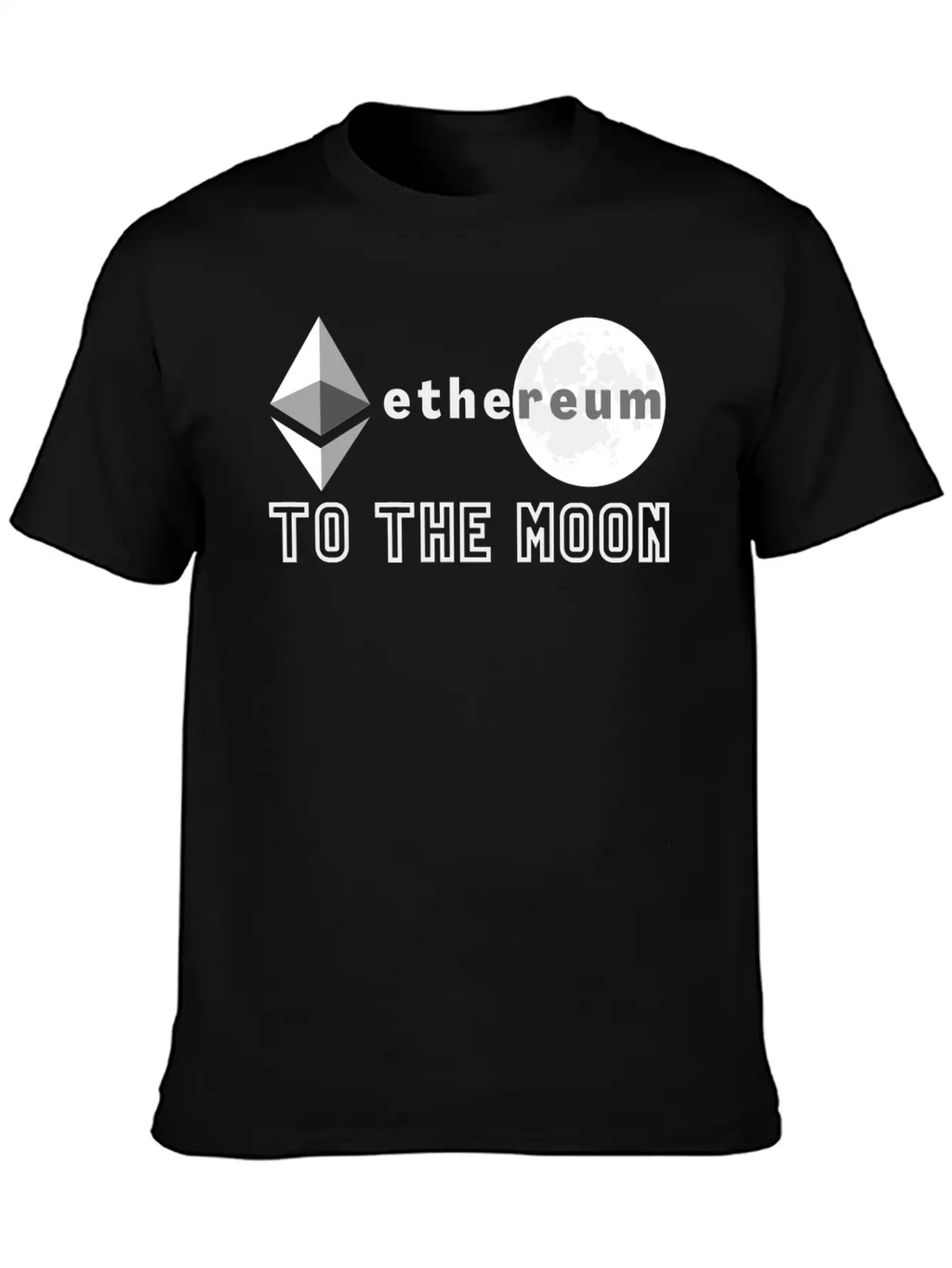 Ethereum To The Moon Unisex Casual T-Shirt – Clean Design For Daily Comfort