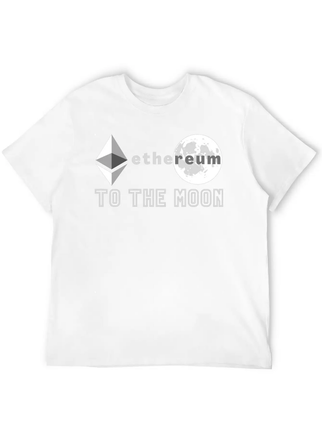 Ethereum To The Moon Unisex Casual T-Shirt – Clean Design For Daily Comfort