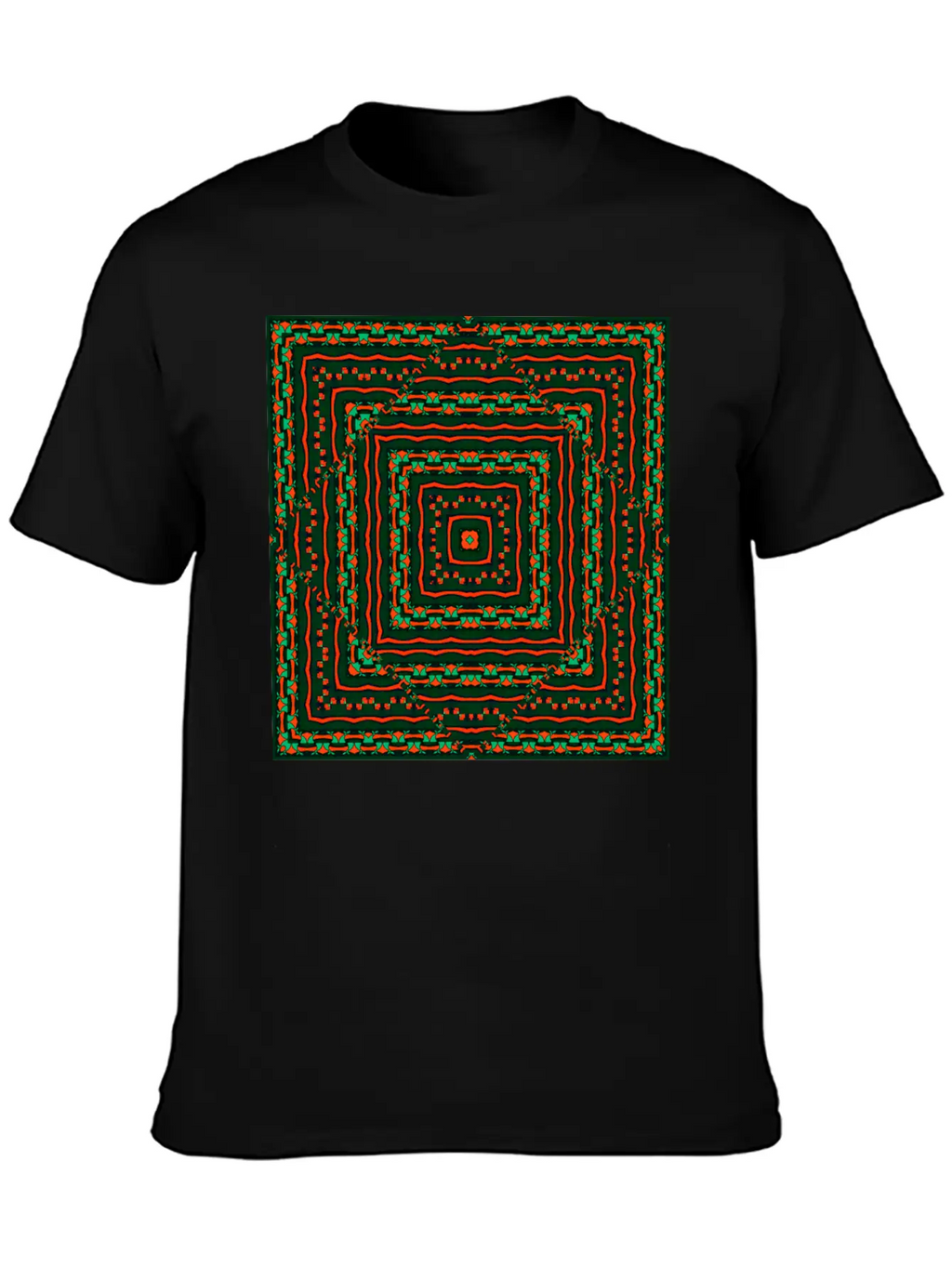 Ethnic Geometric Pattern Classic Cotton Tee – Unisex Comfort For Any Season