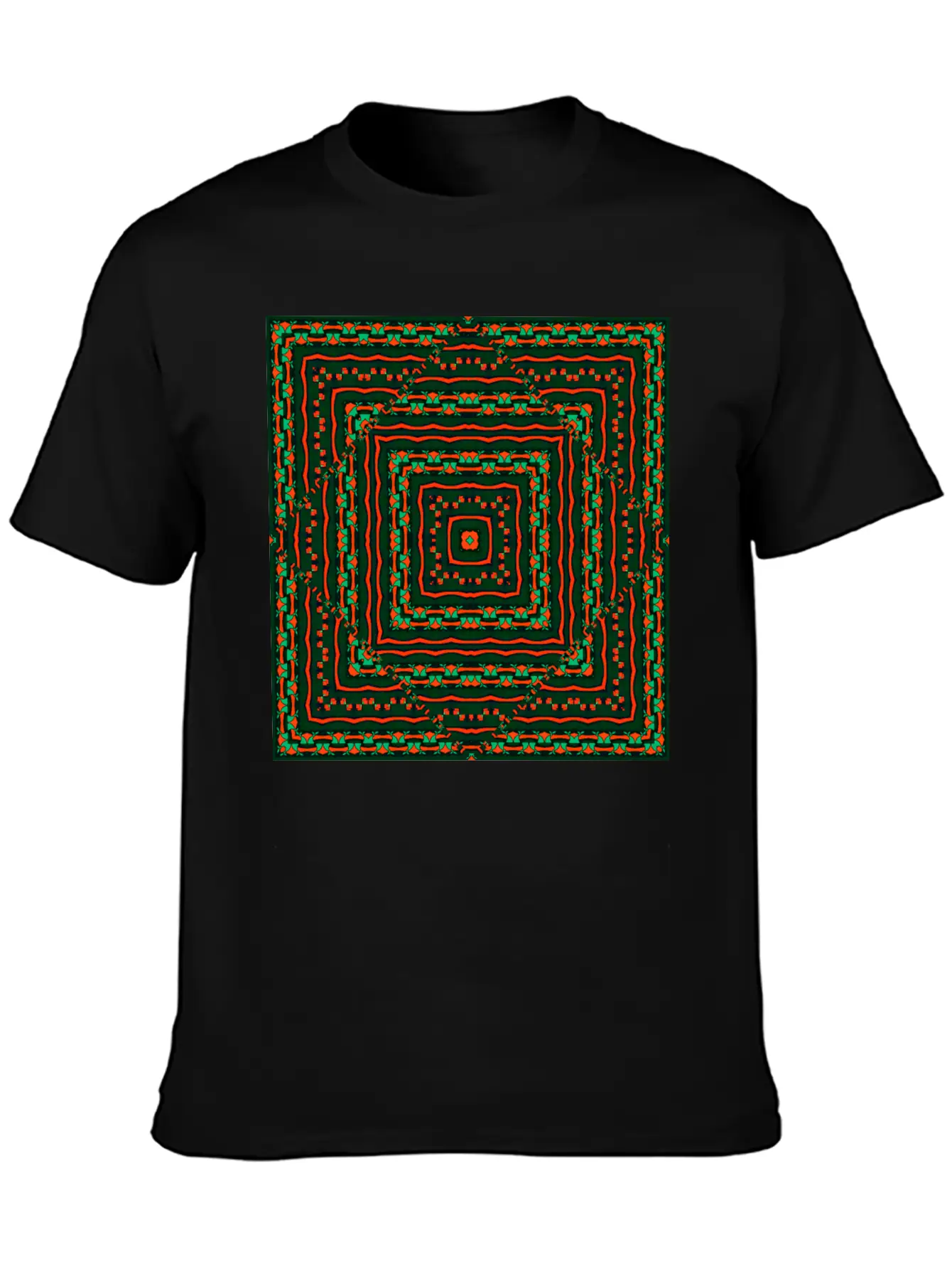 Ethnic Geometric Pattern Classic Cotton Tee – Unisex Comfort For Any Season