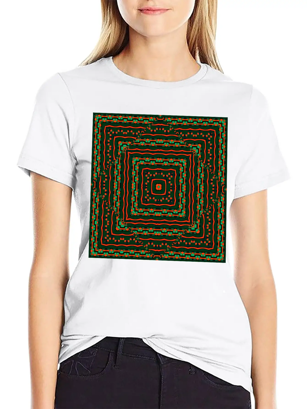 Ethnic Geometric Pattern Classic Cotton Tee – Unisex Comfort For Any Season