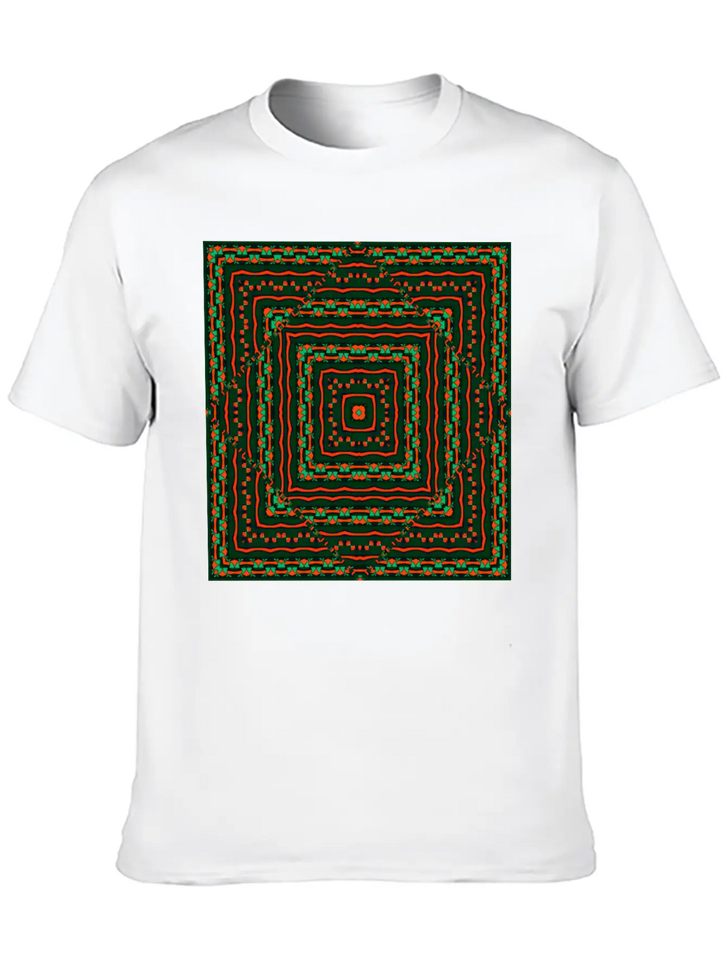 Ethnic Geometric Pattern Classic Cotton Tee – Unisex Comfort For Any Season